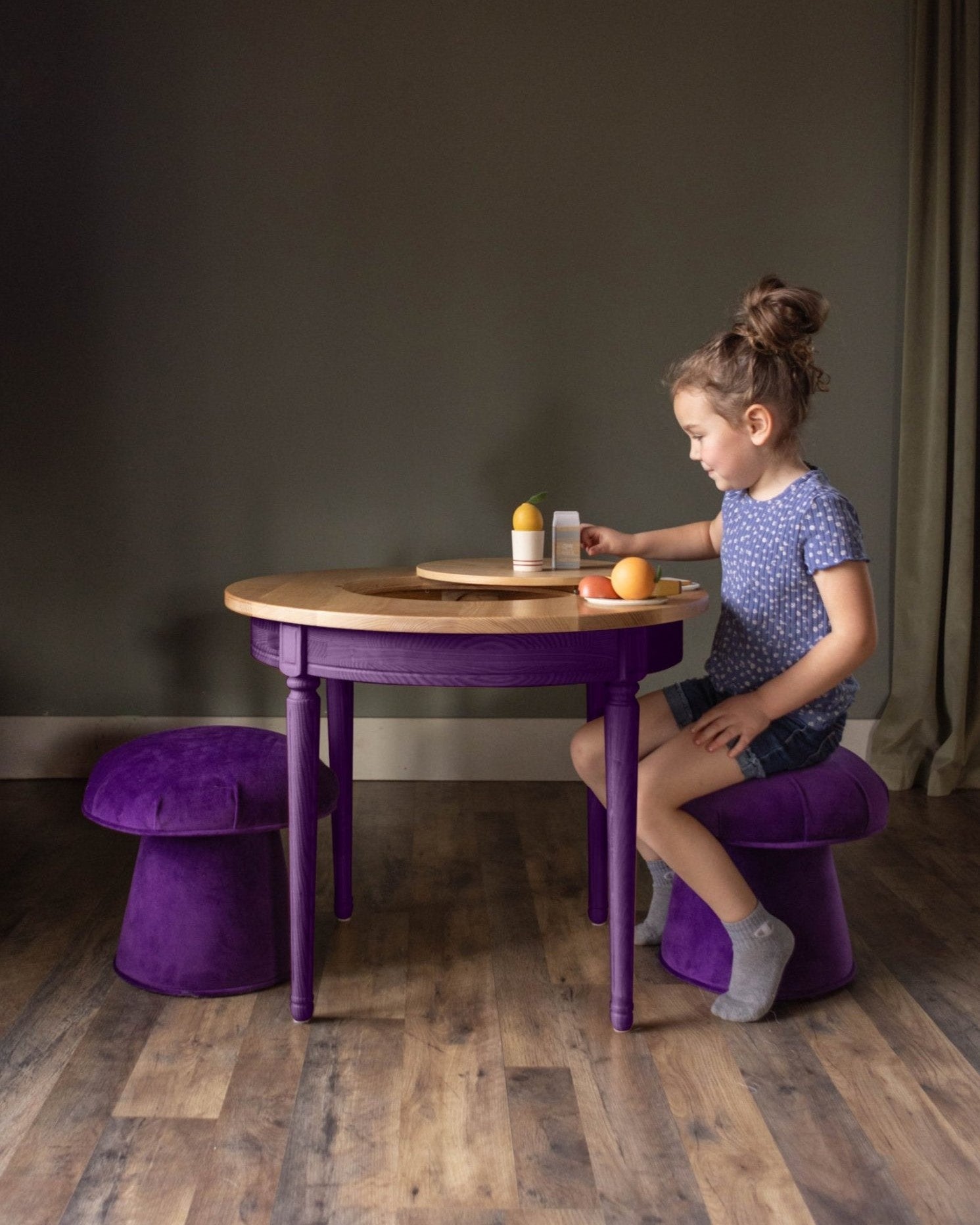 Genevieve Children Table & Mushroom Stools
