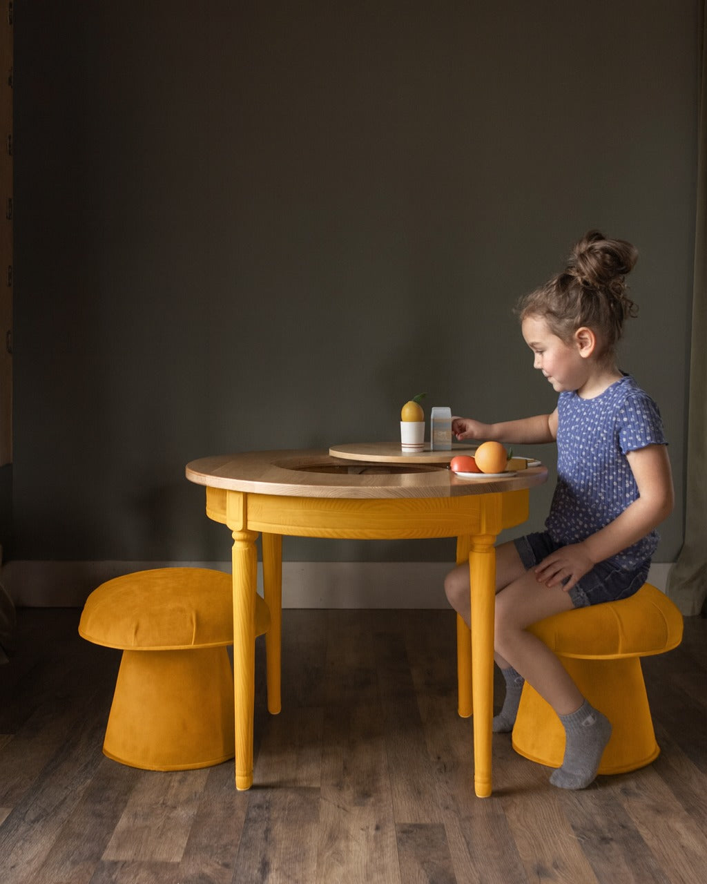 Genevieve Children Table & Mushroom Stools