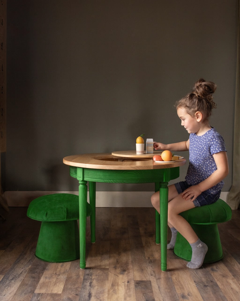 Genevieve Children Table & Mushroom Stools