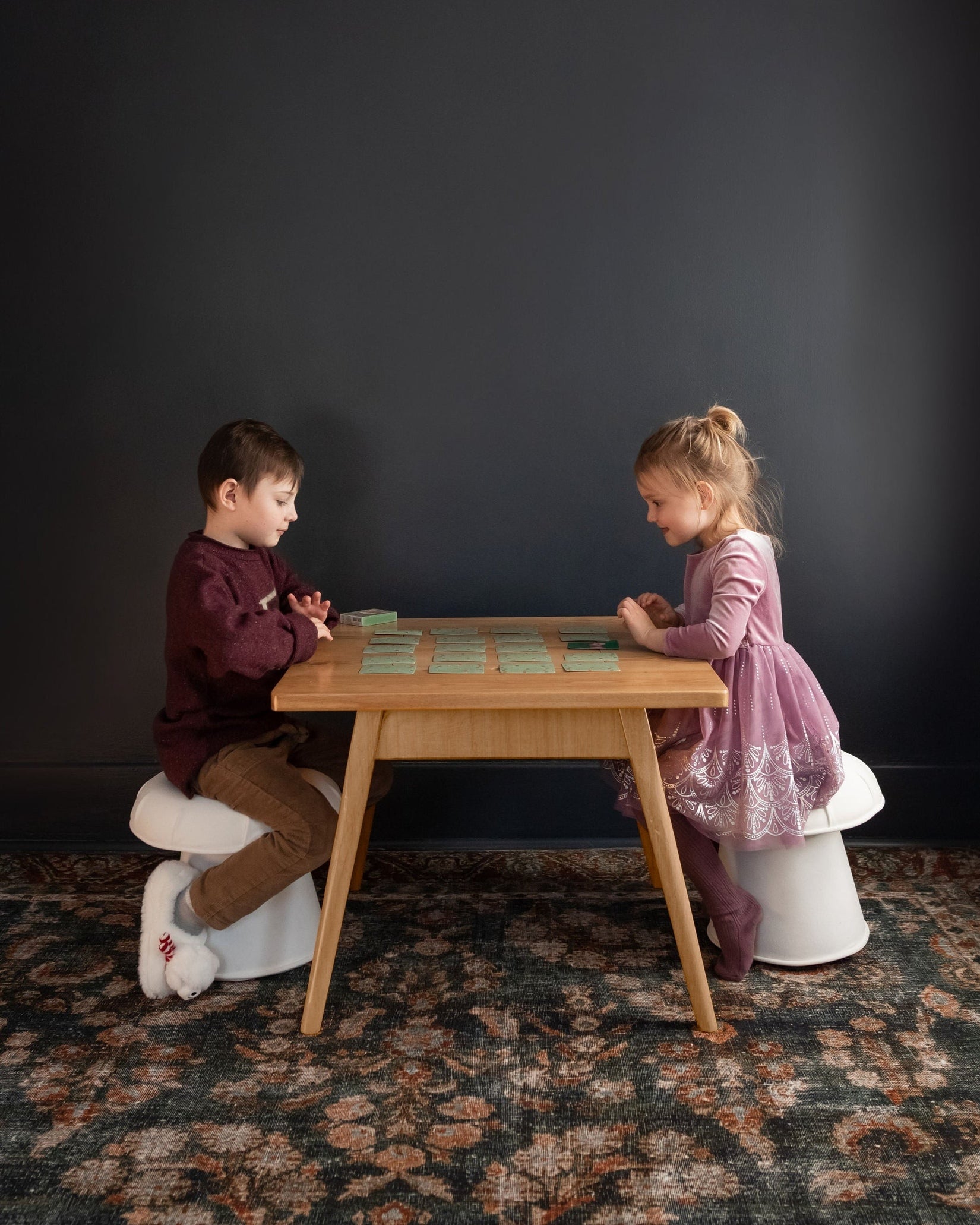 Ruben Children Table & Mushroom Stools