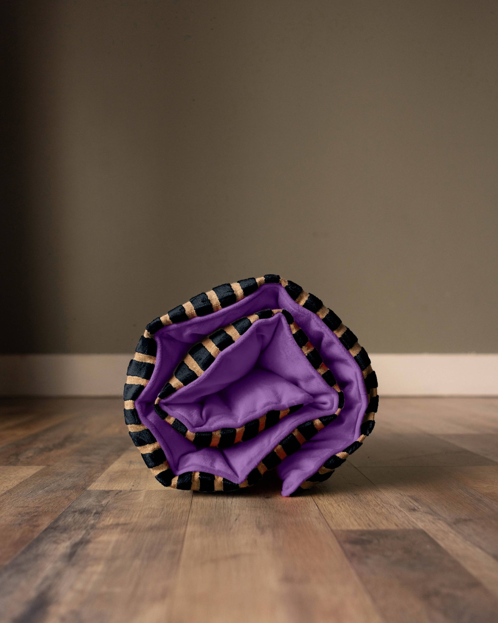 Jumbo Double Sided Tufted Floor Pillow Purple/Black
