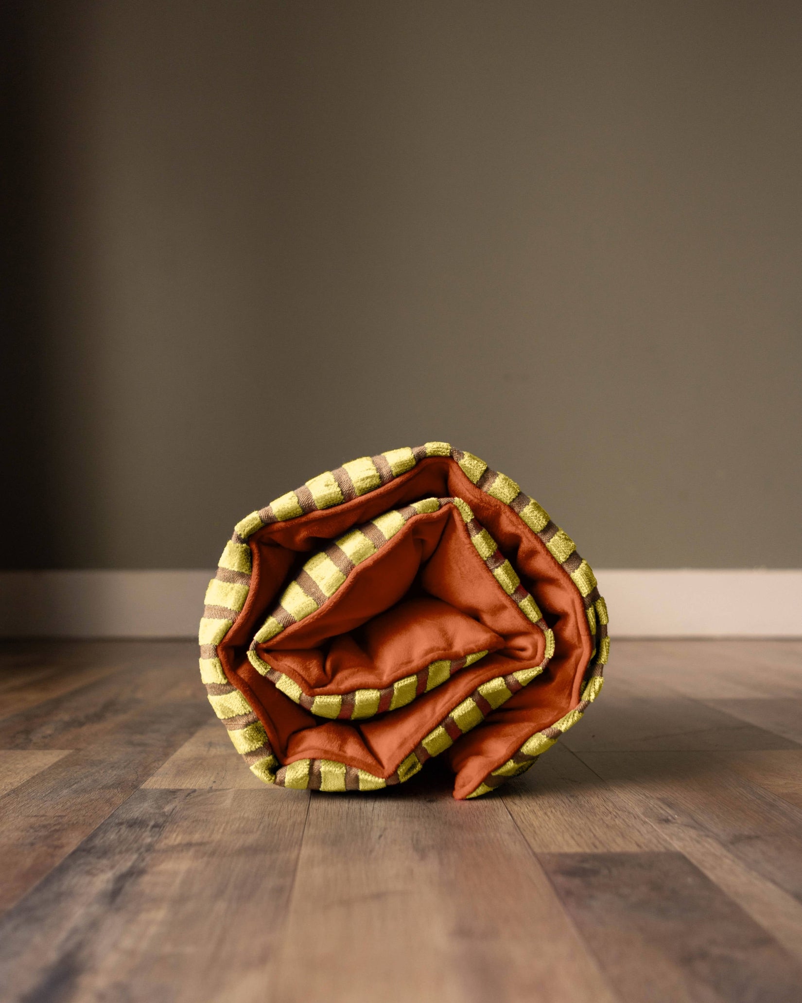 Jumbo Double Sided Tufted Floor Pillow Lime Rust
