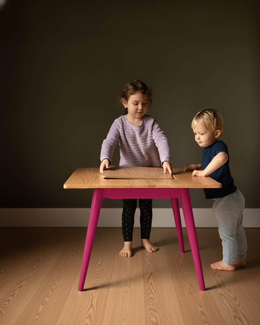 Ruben Children Table - Fuchsia