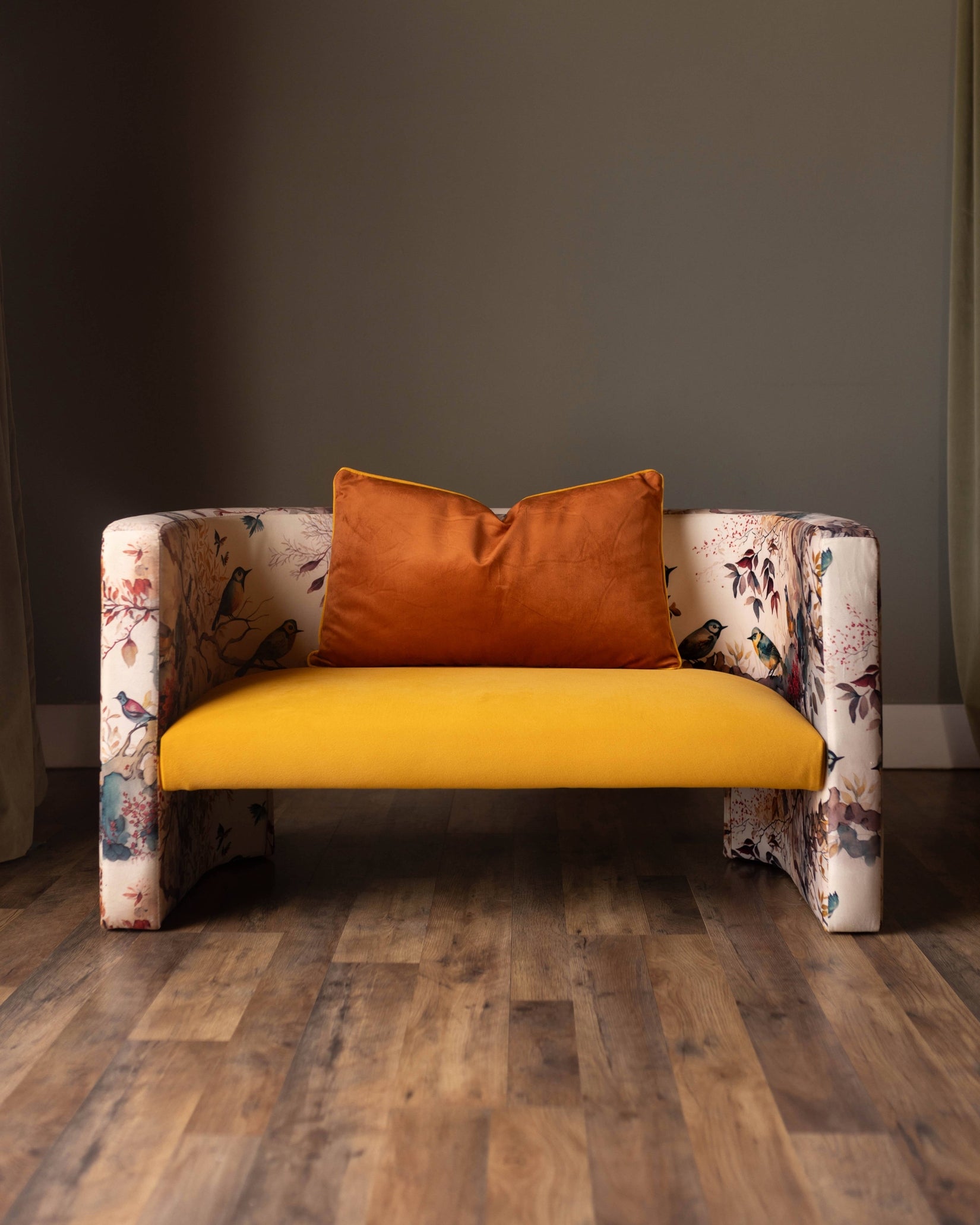 Double Sided Velvet Pillow Marigold/Rust