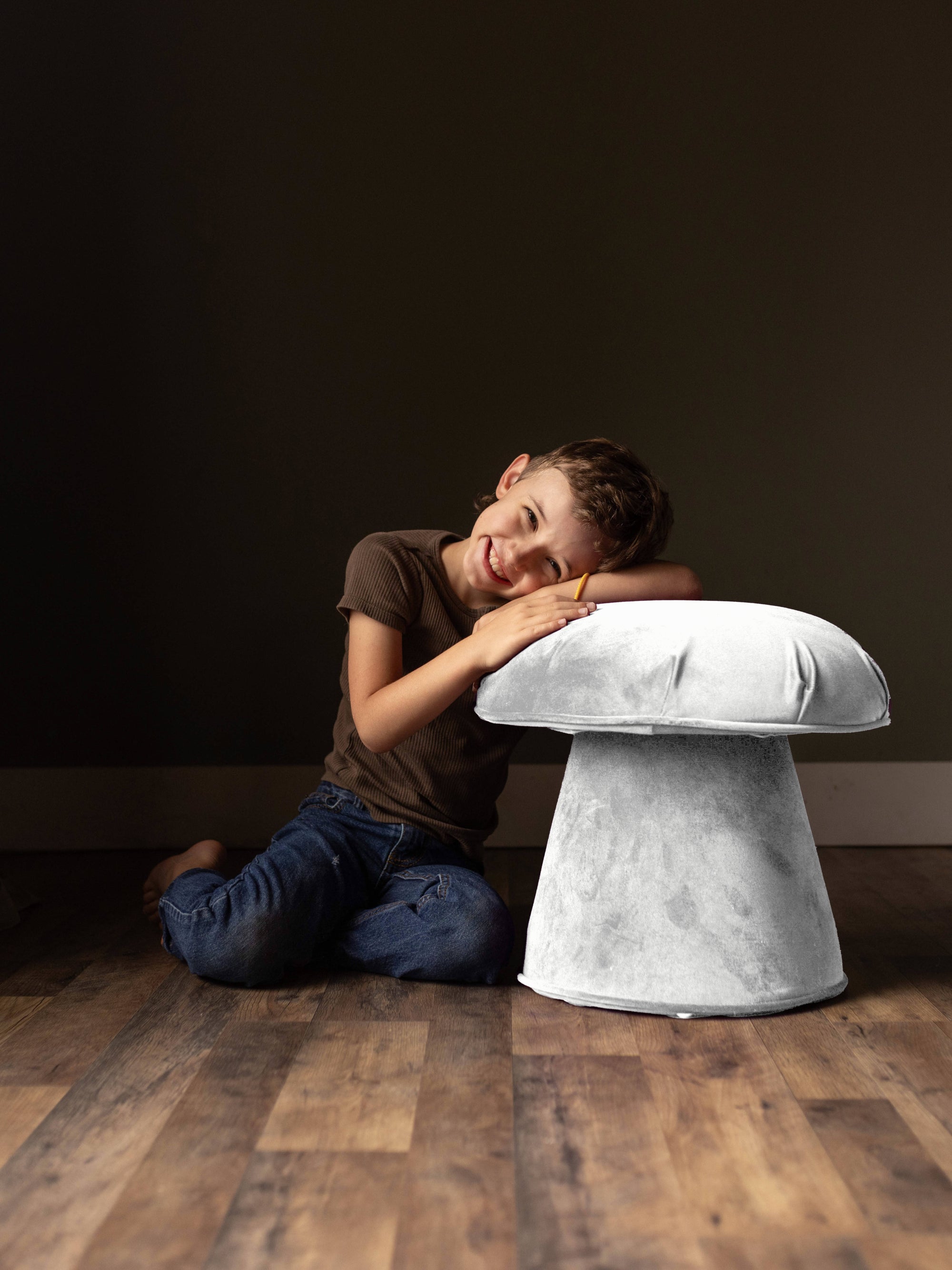 Large Mushroom Stool - White