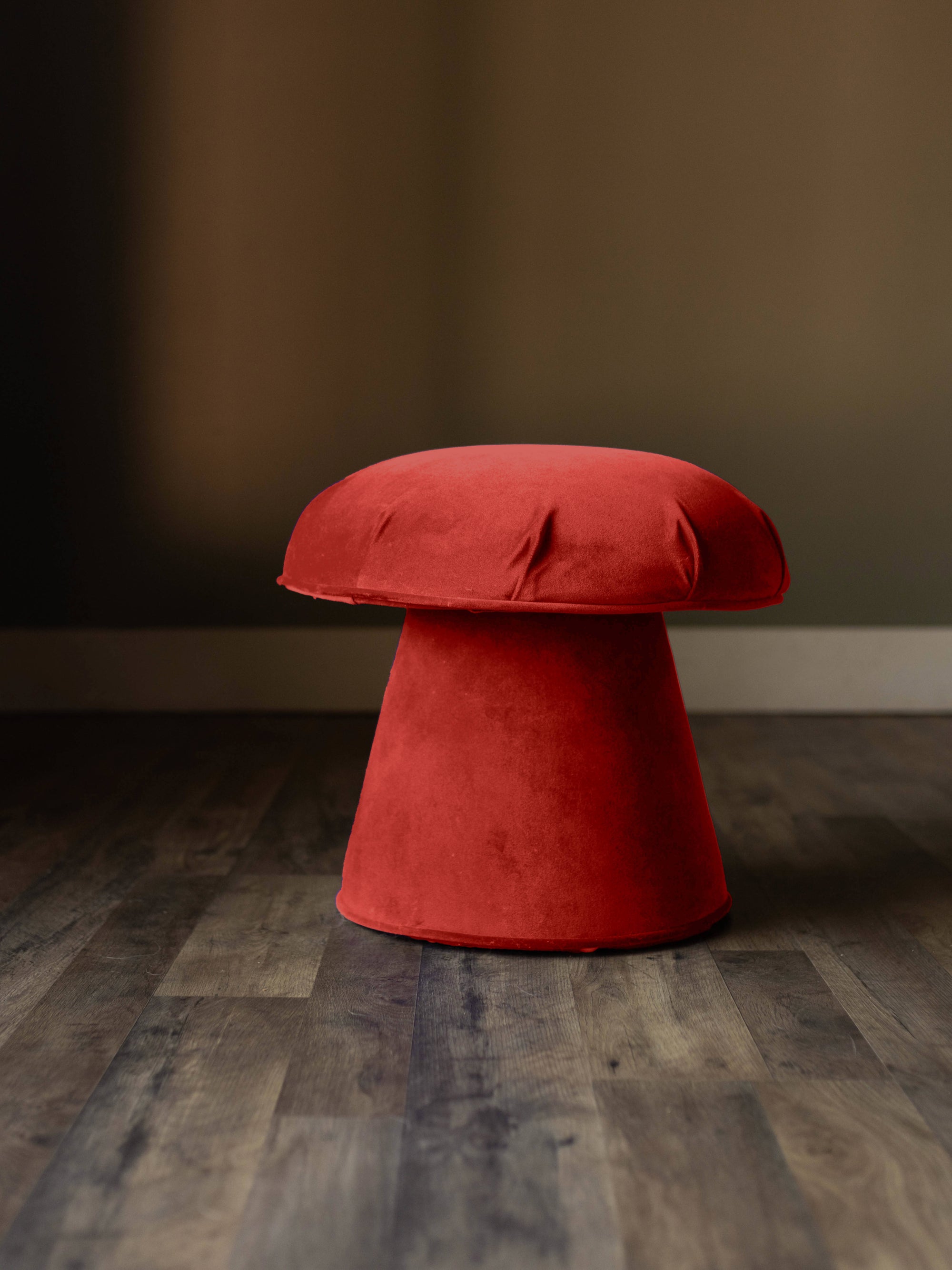 Large Mushroom Stool - Coral