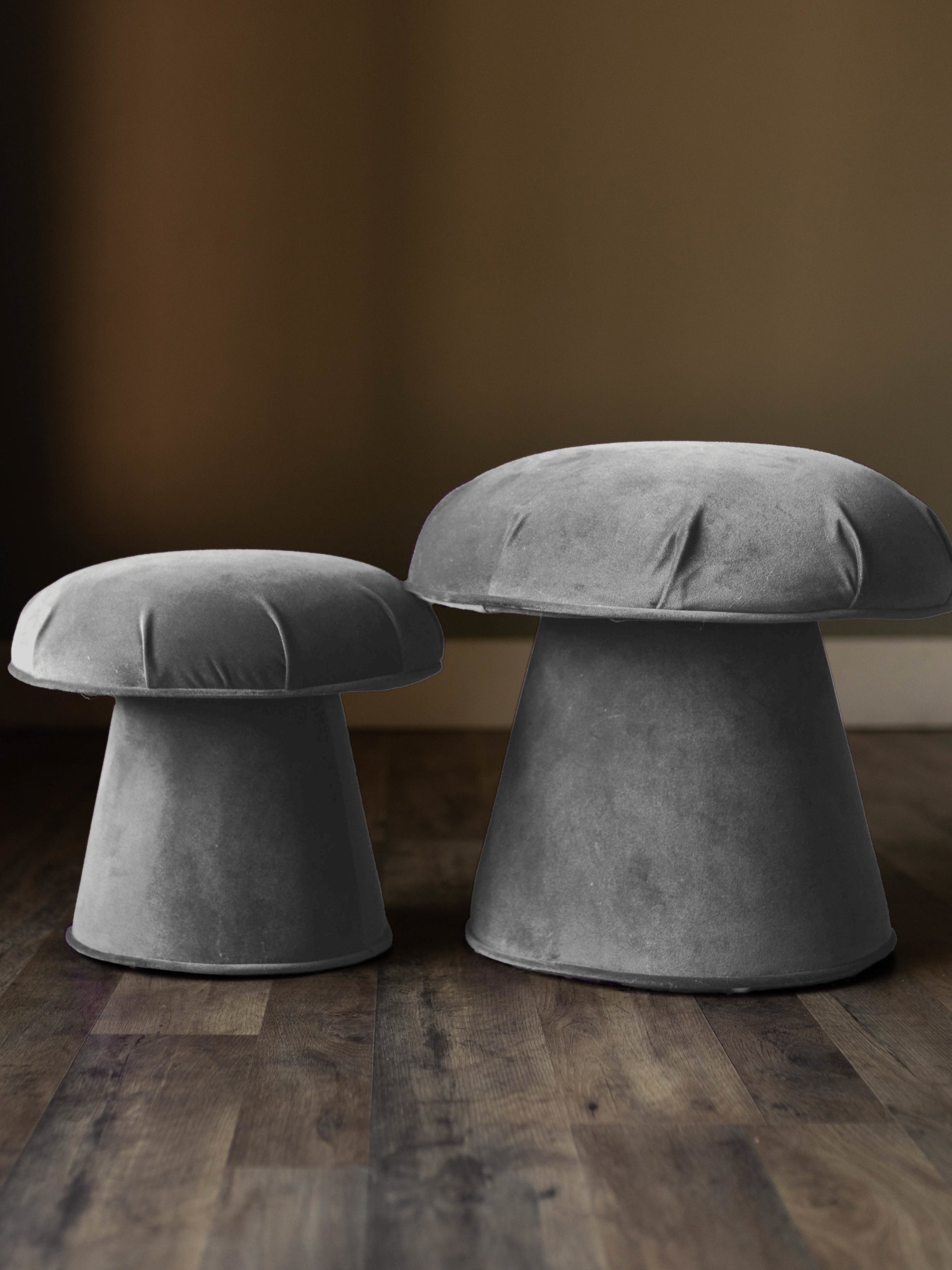 Velvet Mushroom Stools Set