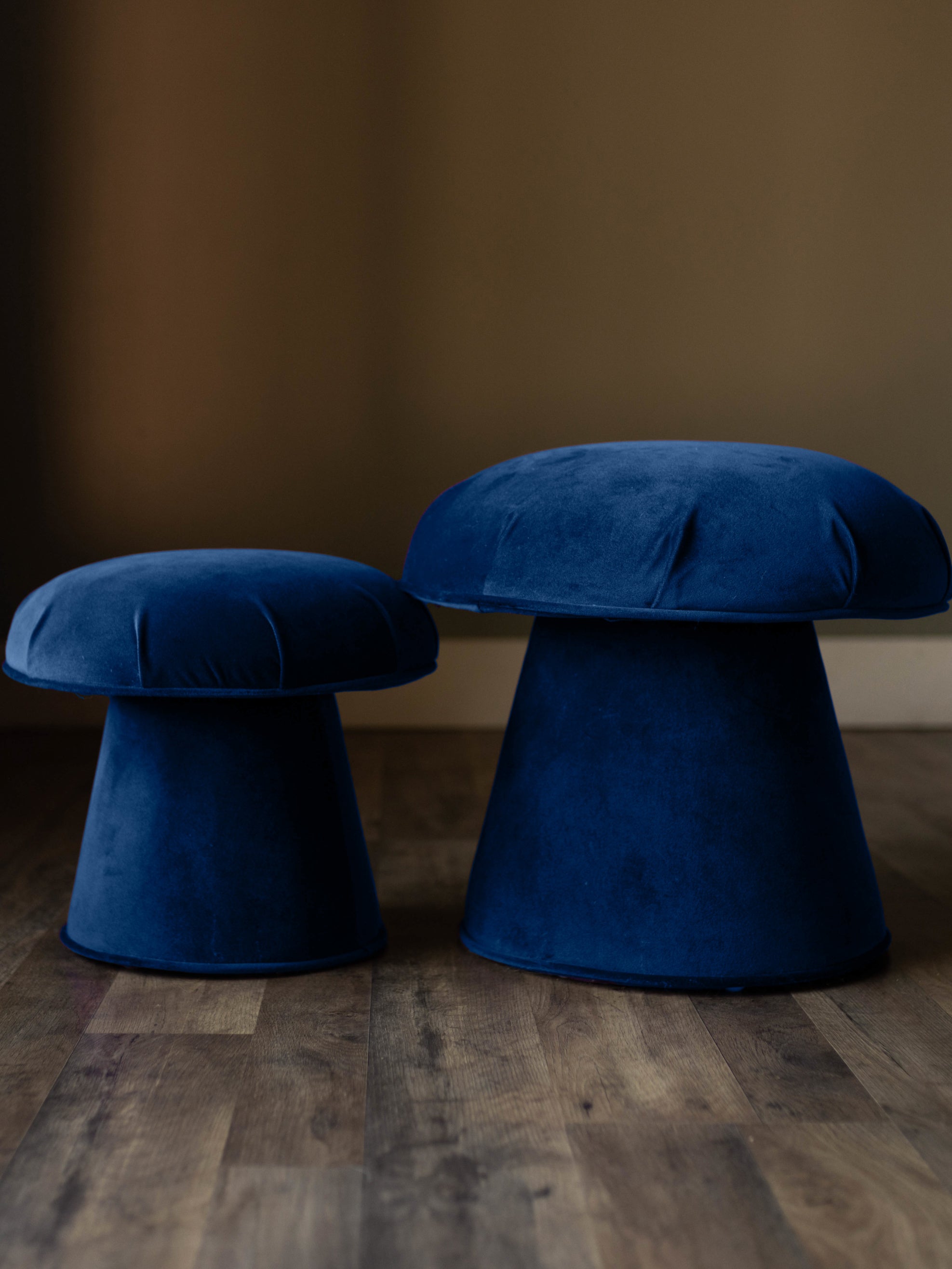 Velvet Mushroom Stools Set