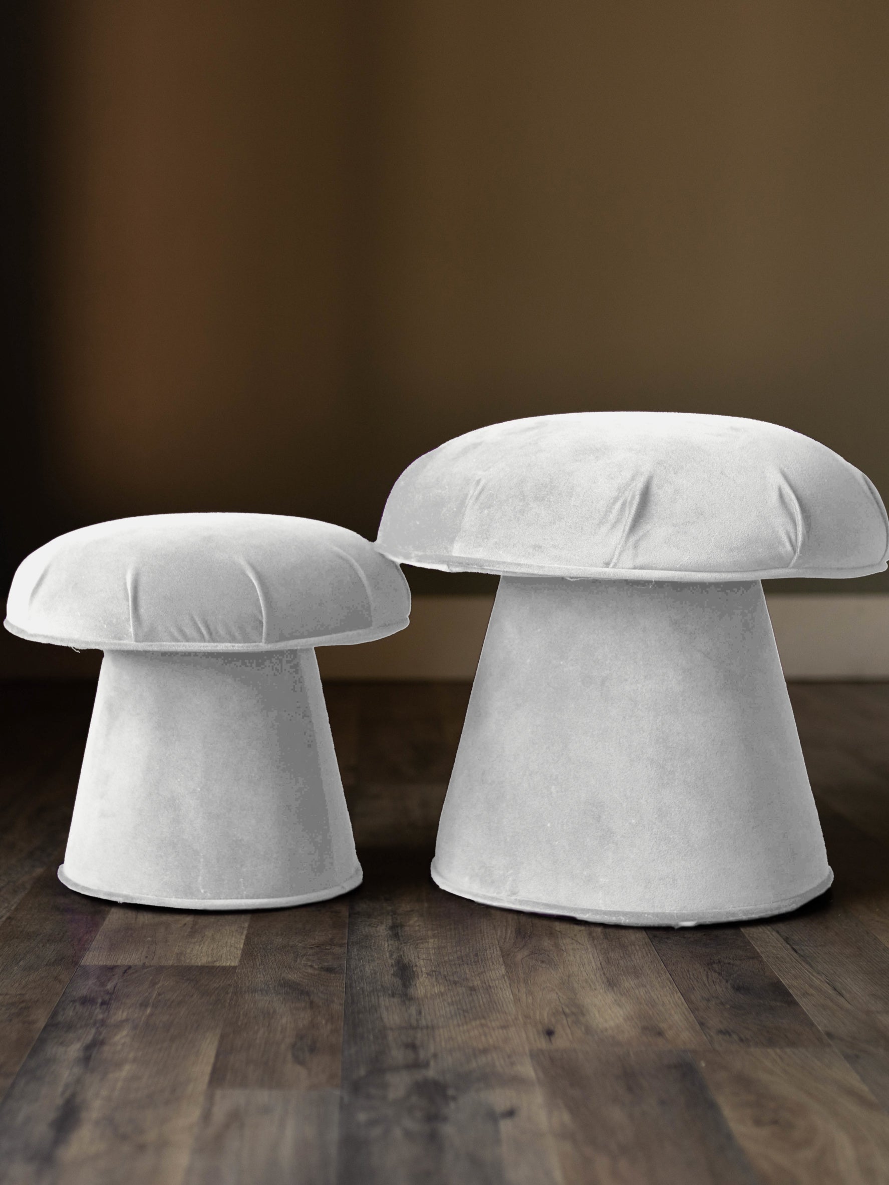 Velvet Mushroom Stools Set