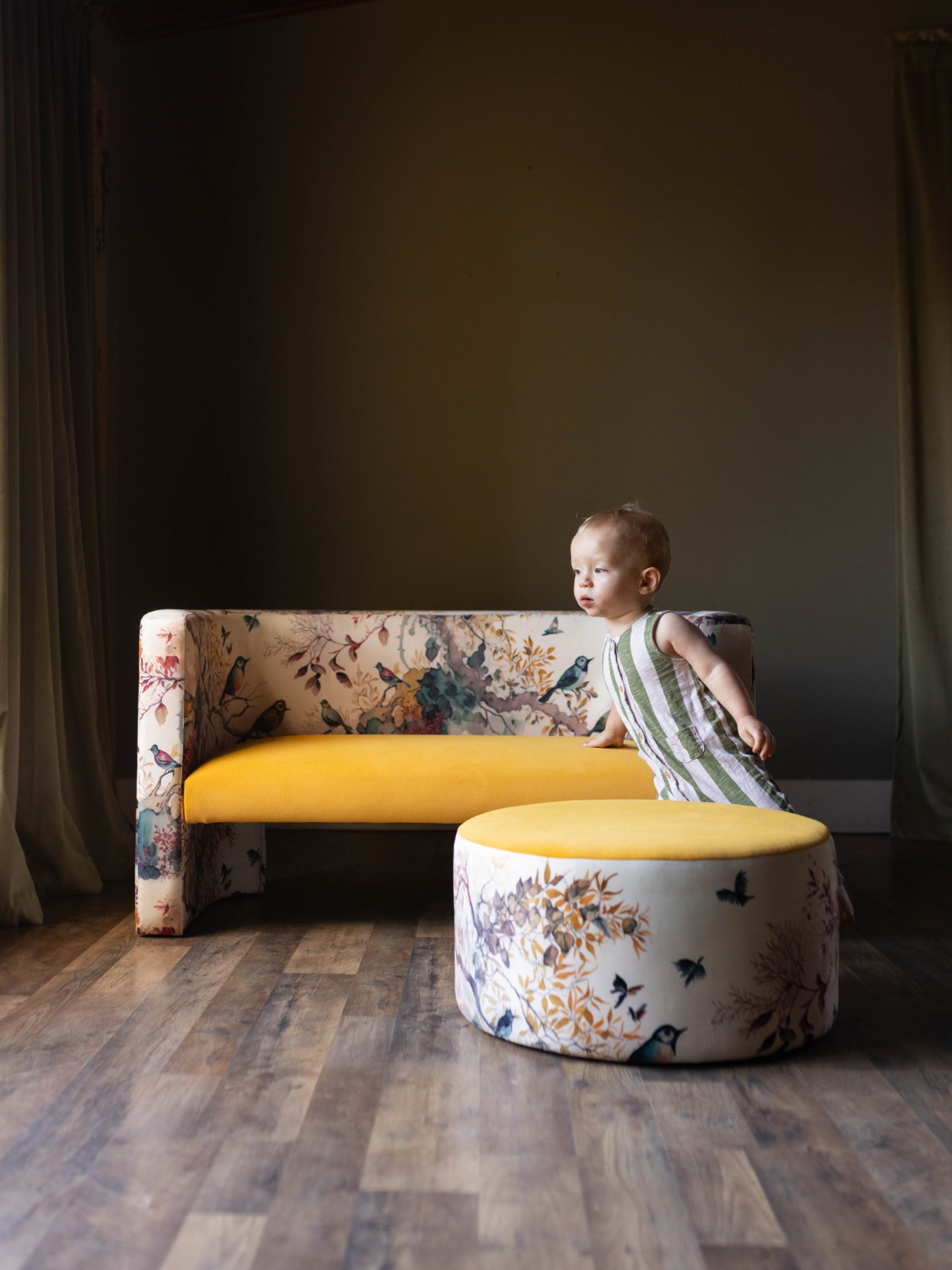 Byrd Velvet Child Sofa