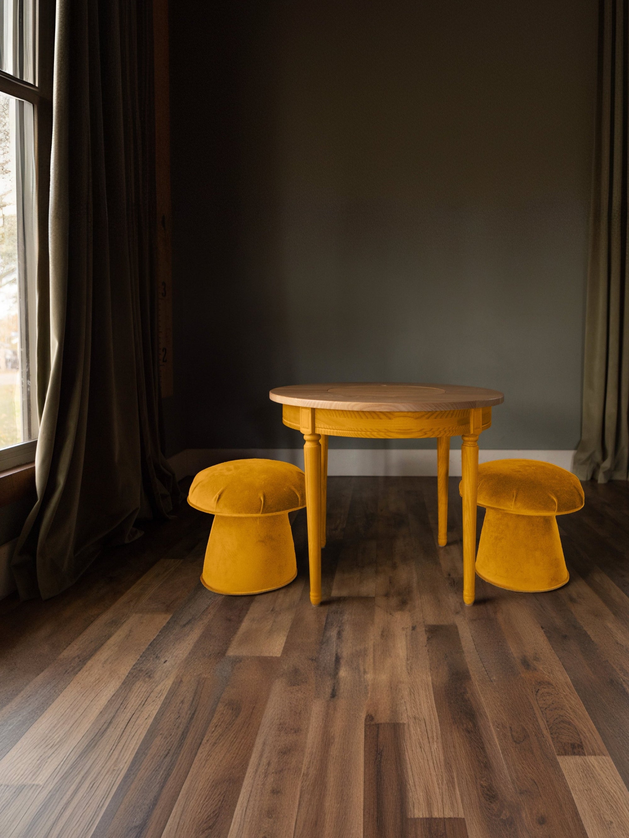 Genevieve Play Table &amp; Mushroom Stools