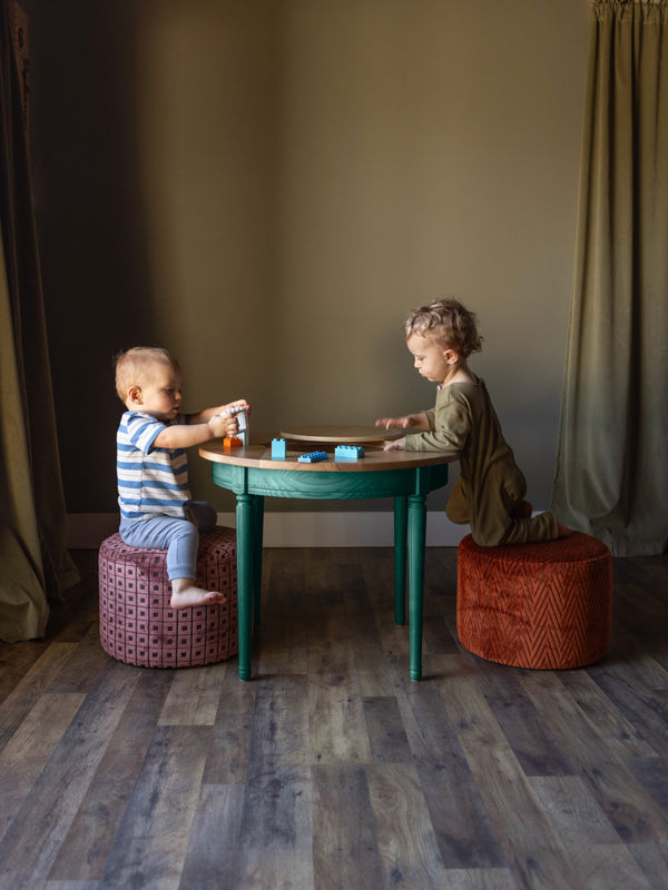 Genevieve Play Table & Ottomans