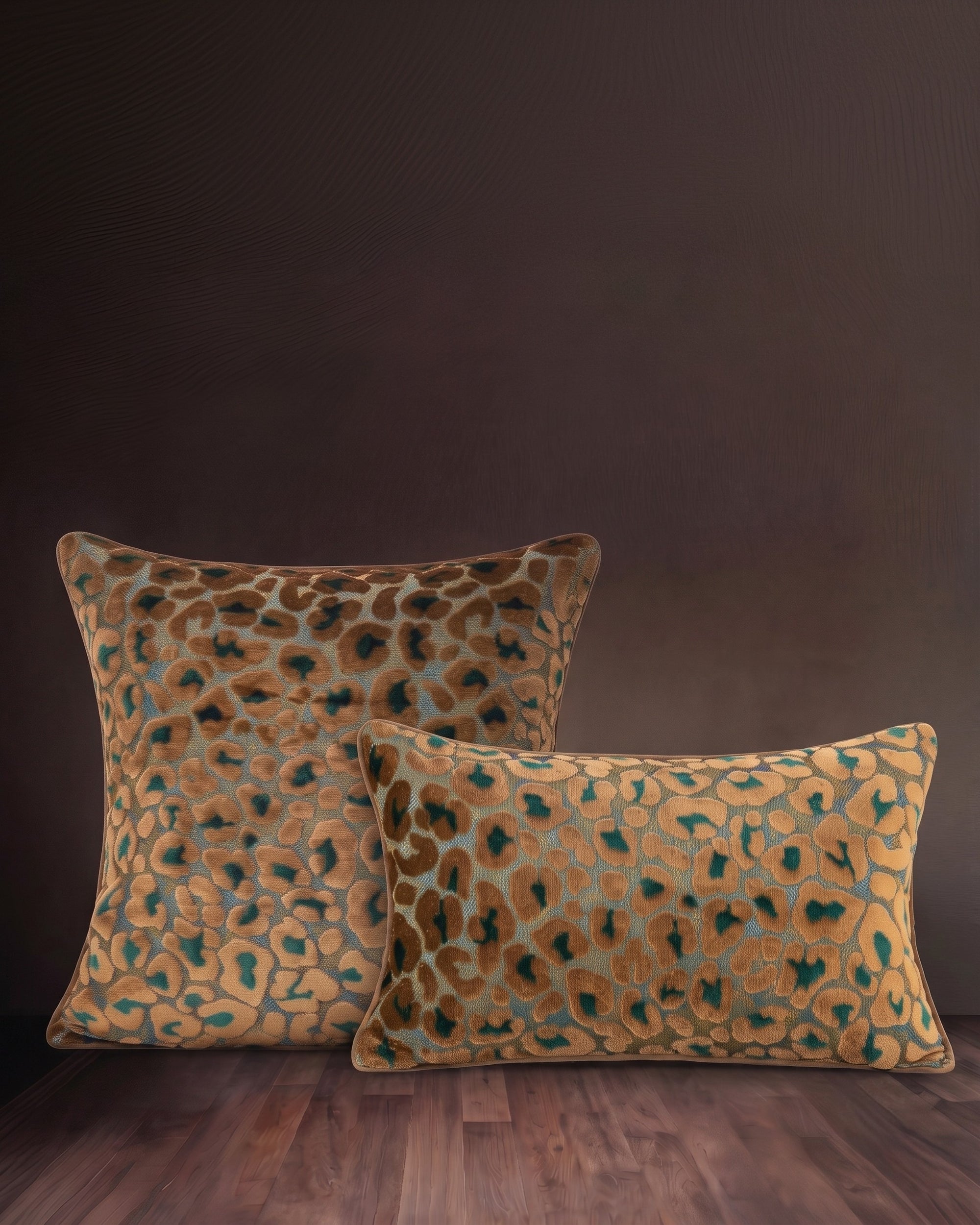 The Serengeti Sapphire Cut Velvet Pillow