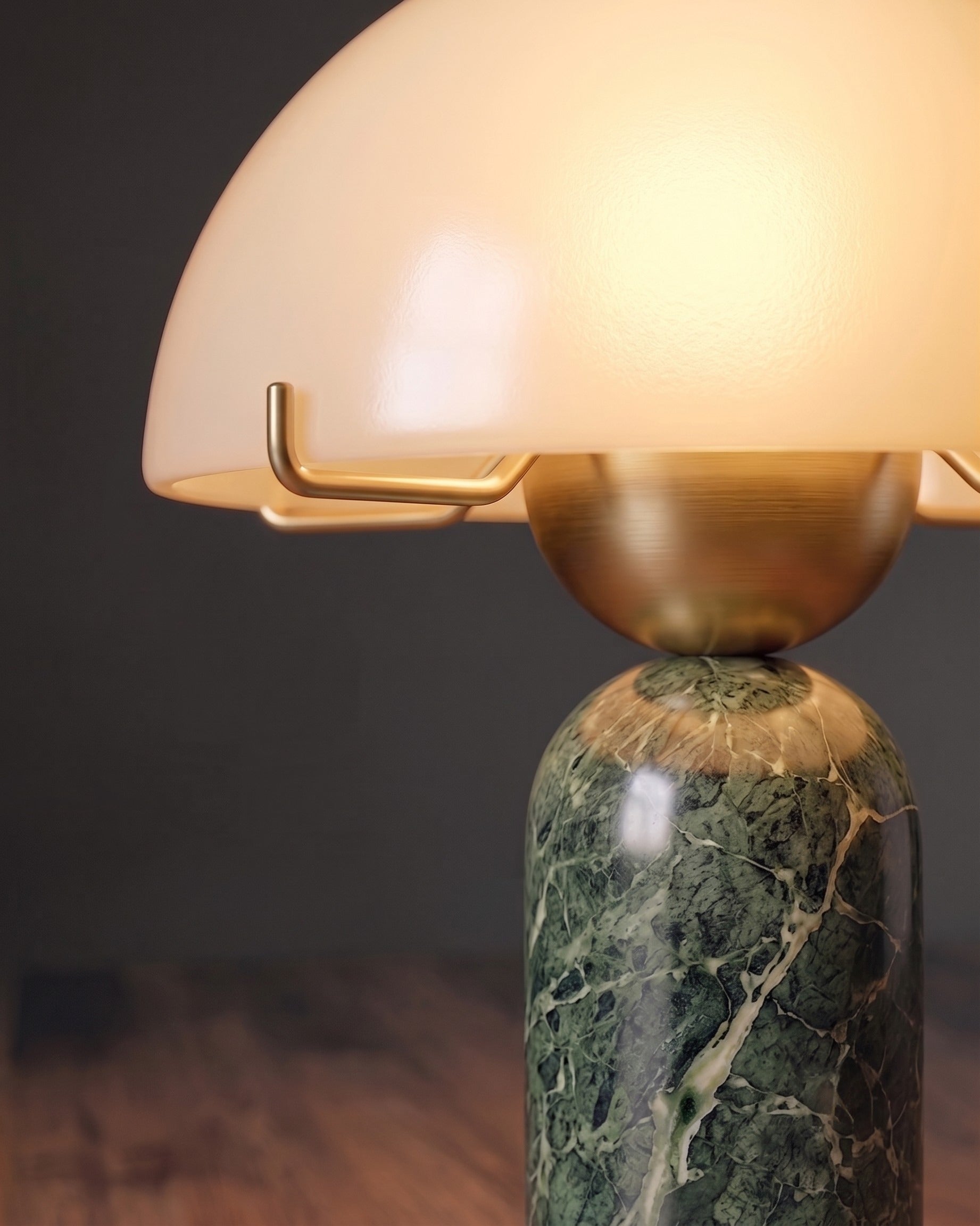 The Orion Marble &amp; Brass Accent Lamp