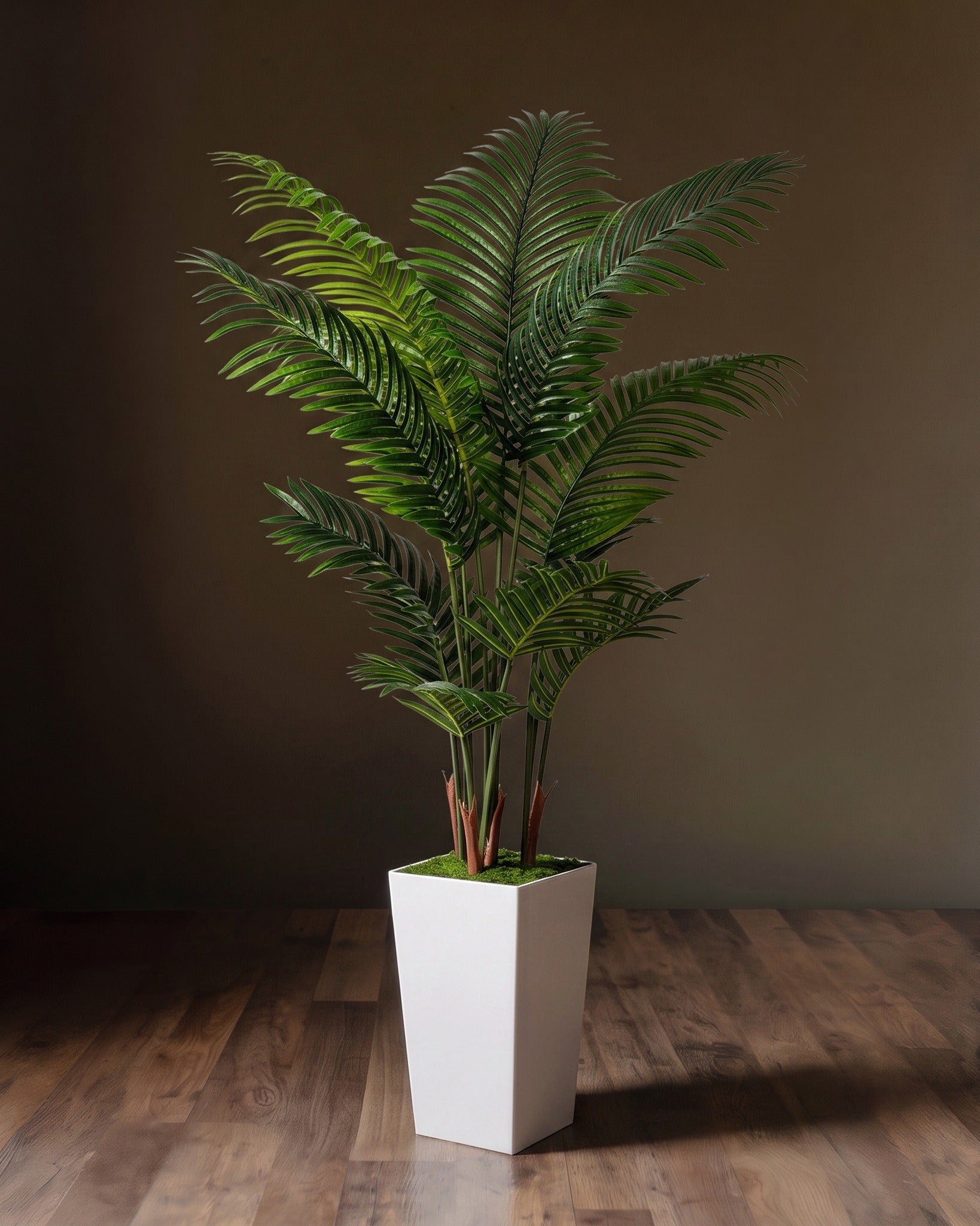 Verona Silk Areca Palm &amp; Pedestal Planter