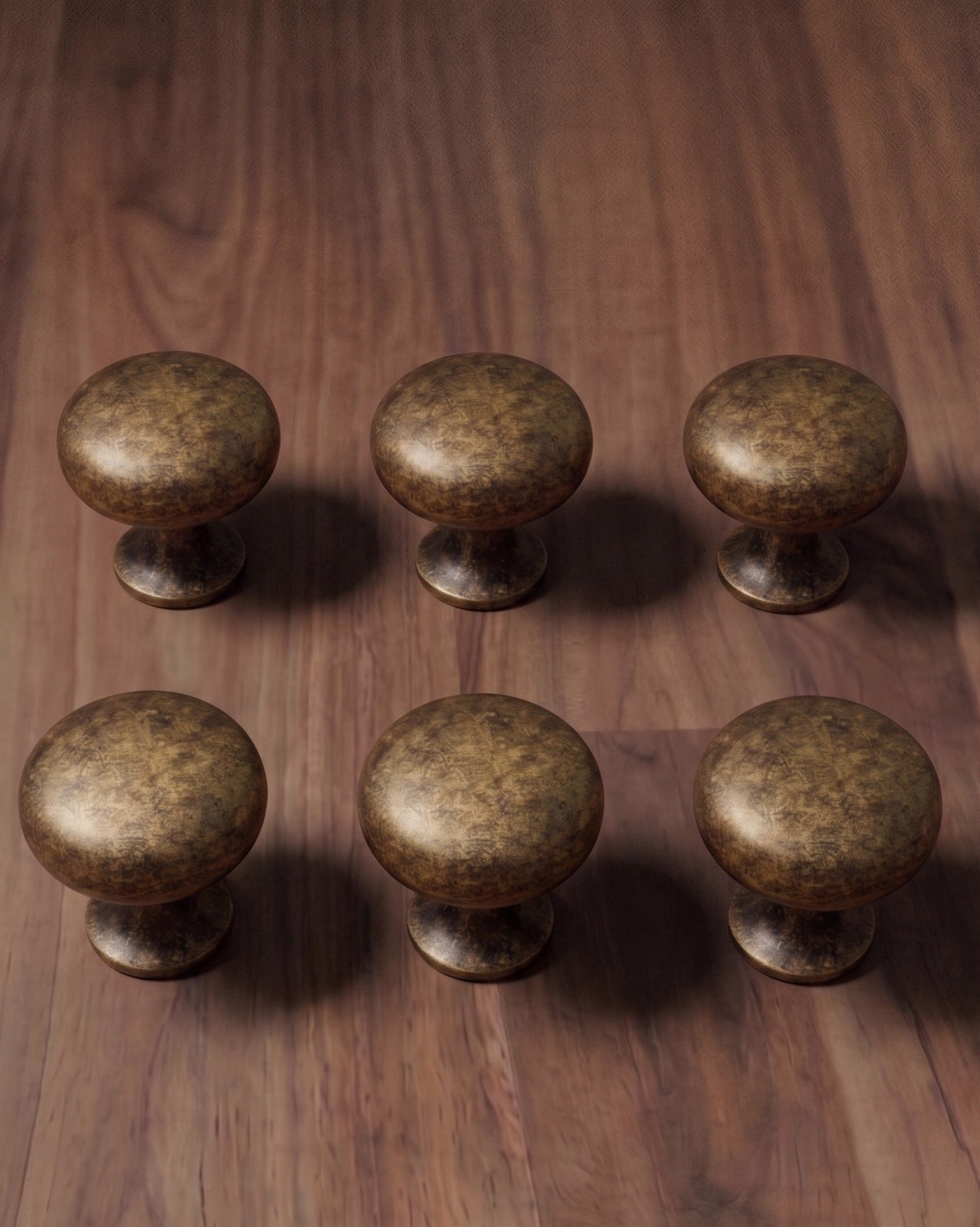 The Aethelred Antique Brass Cabinet Hardware Suite