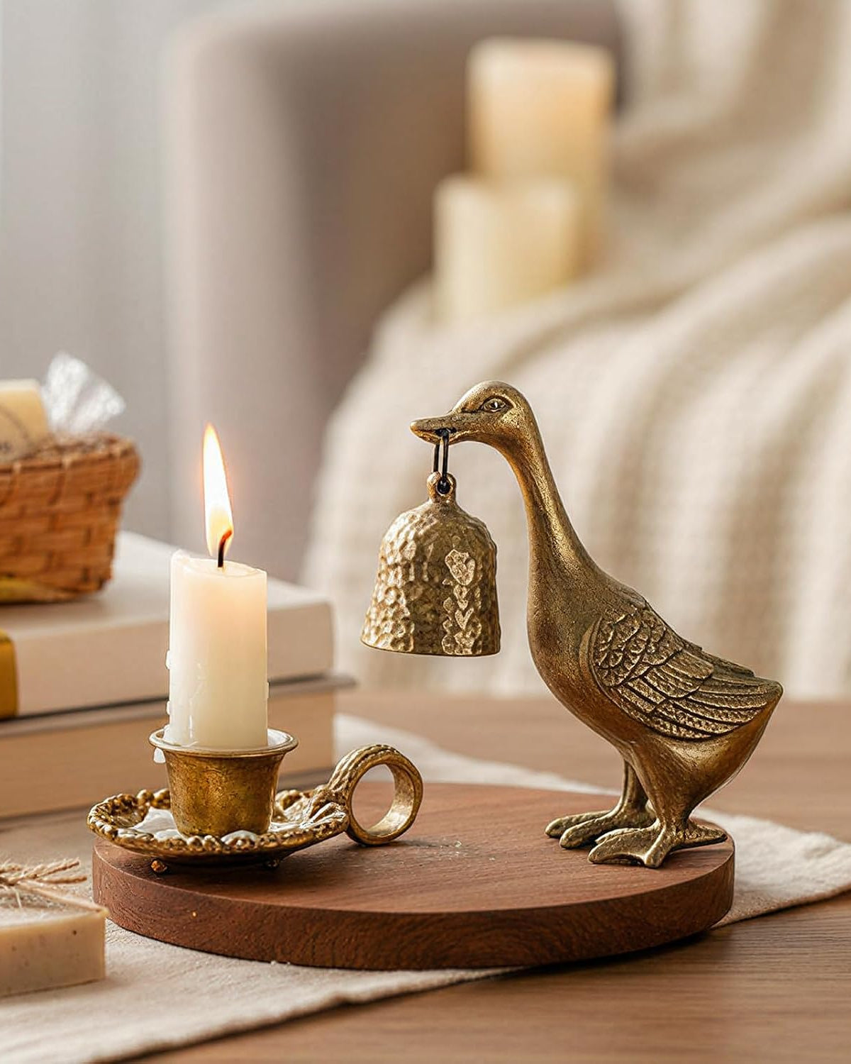 L'Orée Heirloom Brass Avian Extinguisher