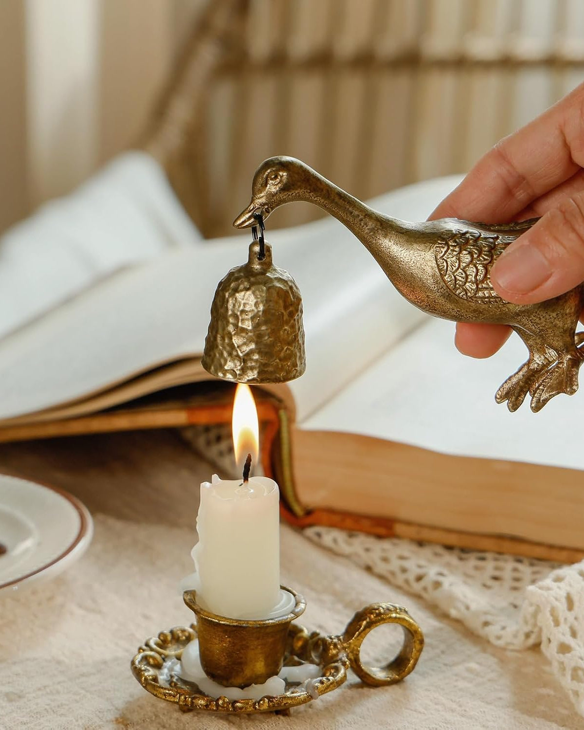 L'Orée Heirloom Brass Avian Extinguisher
