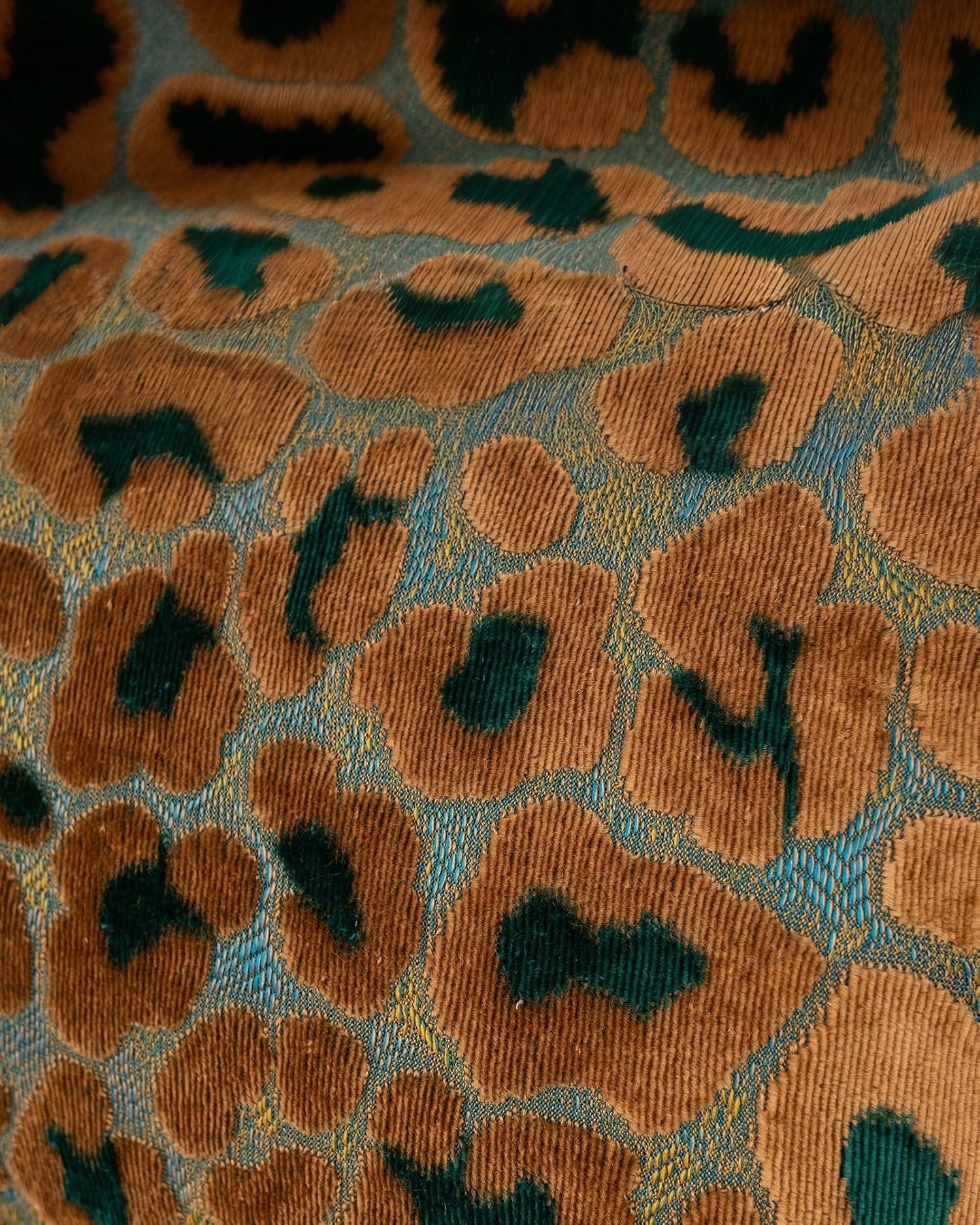 The Serengeti Sapphire Cut Velvet Pillow