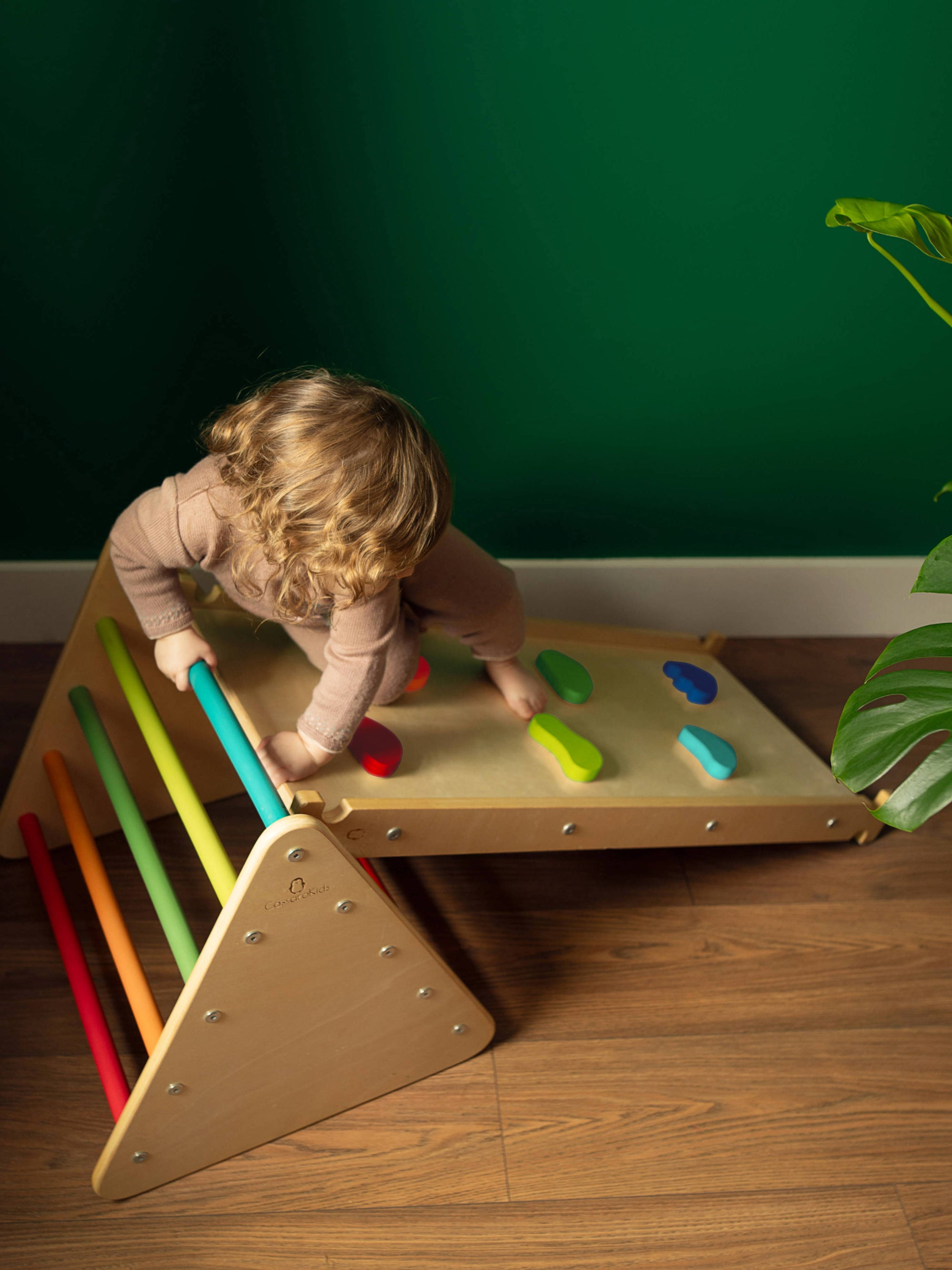 Mini Waldorf Climbing Triangle &amp; Ramp Rainbow