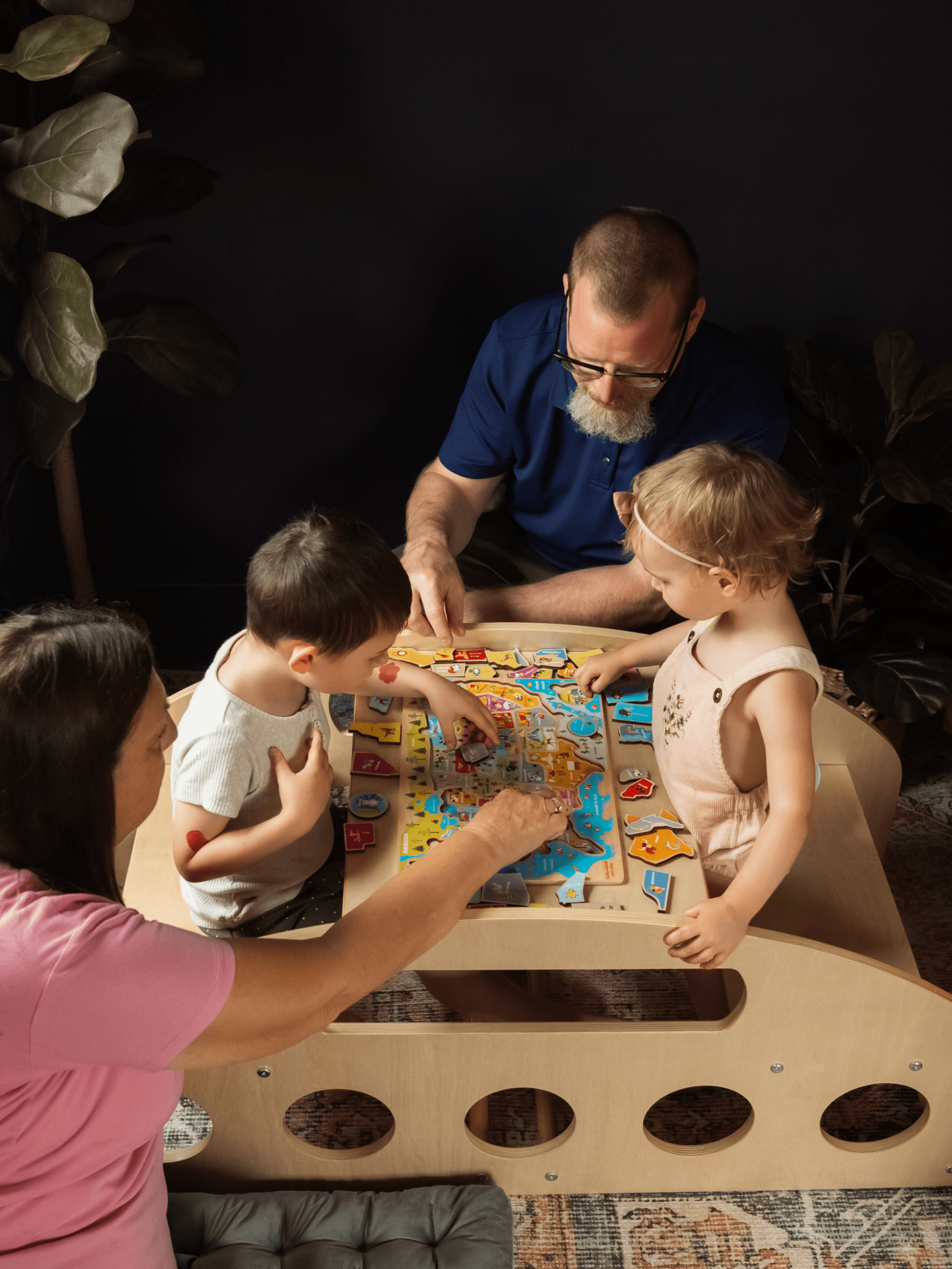 Reversible Rocking Play Table