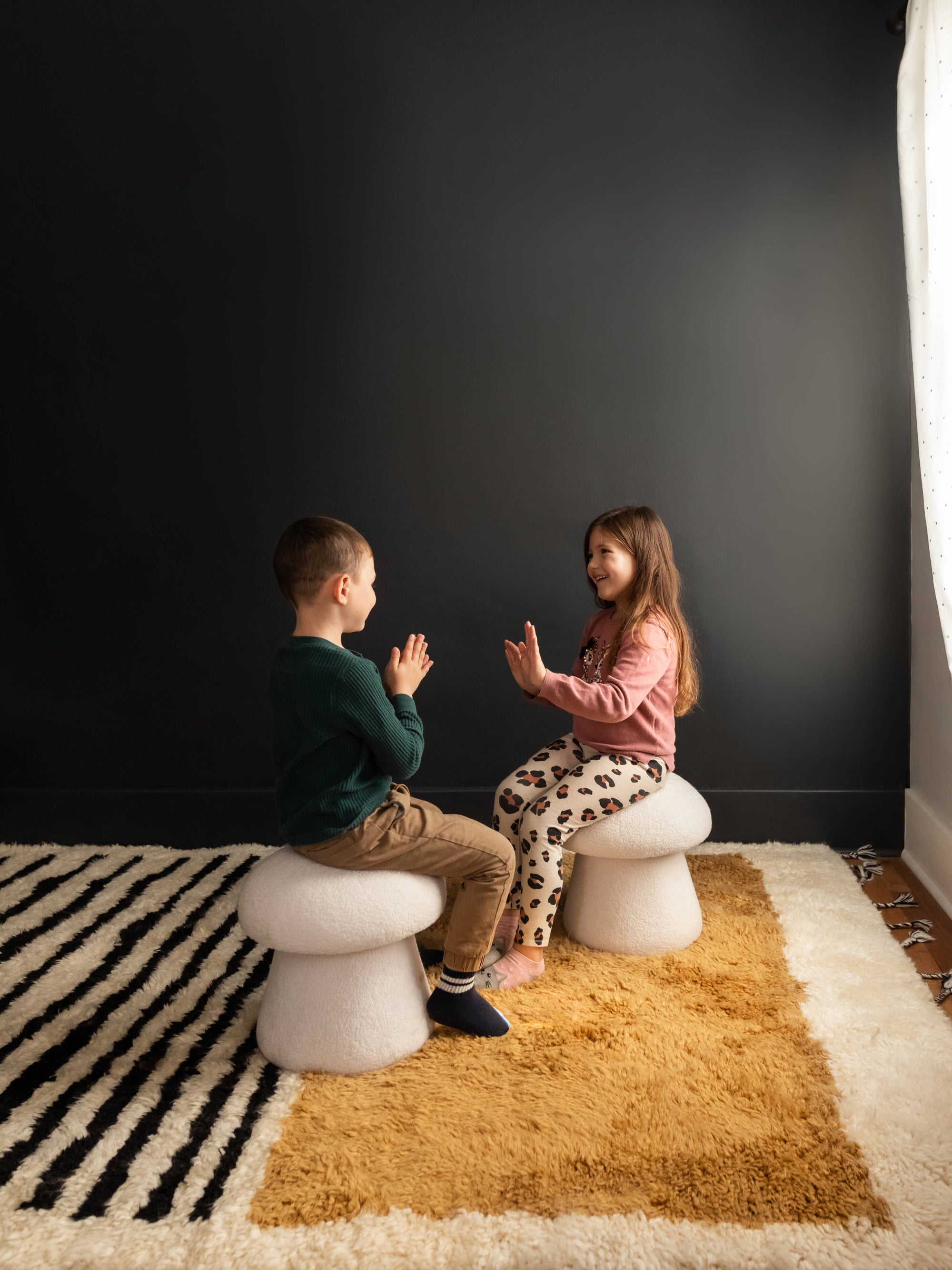 Large Boucle Mushroom Stool