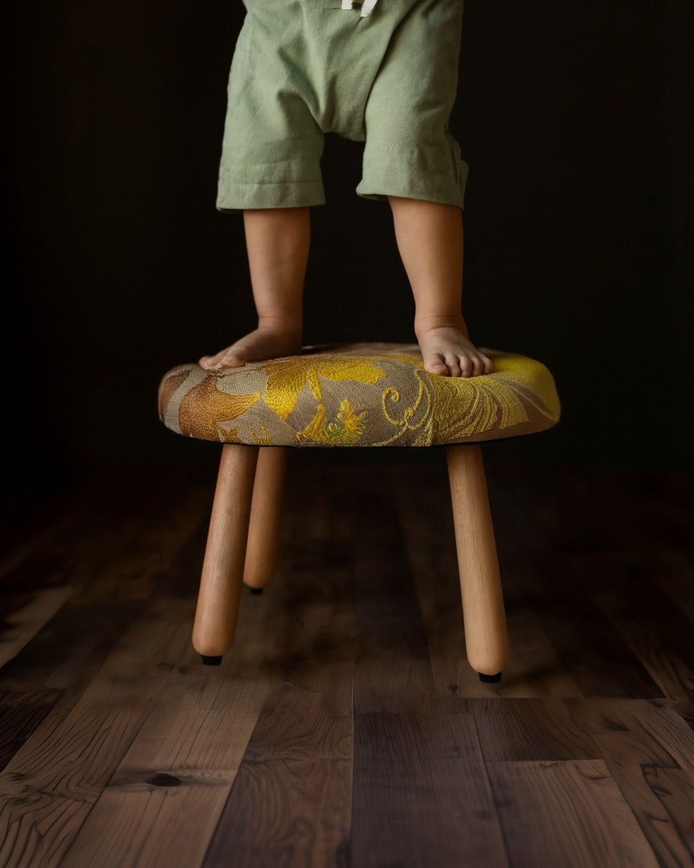 Laurent Linen Stool
