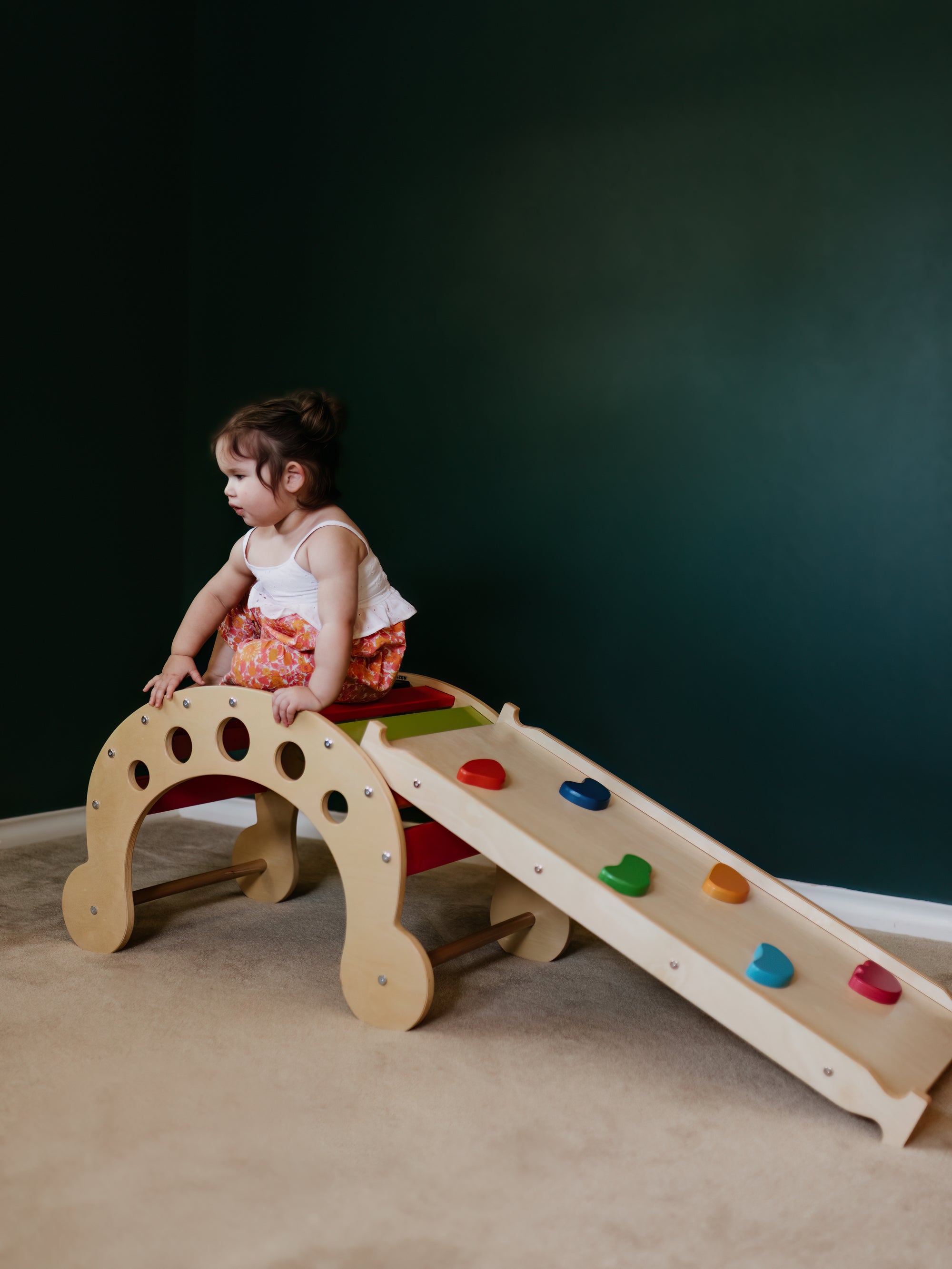 Waldorf Rocker with Rods &amp; Slide Rainbow