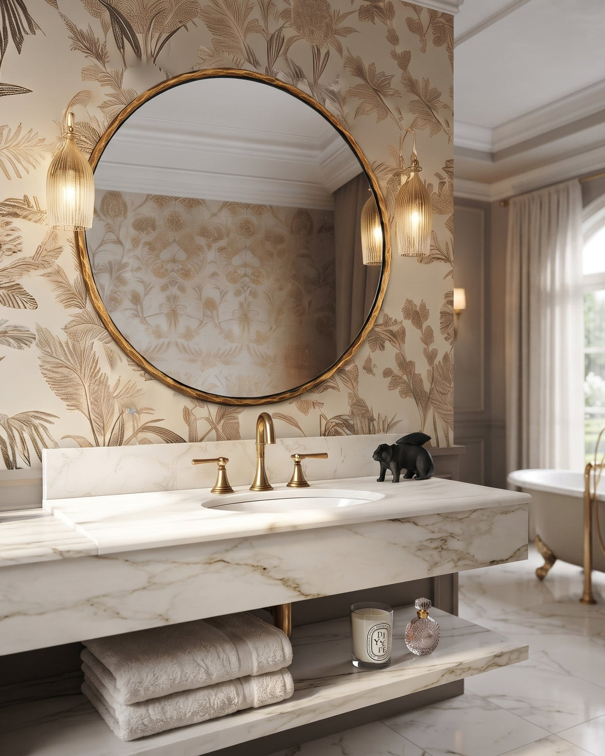 The Vesper Artisan Hand-Forged Brass Mirror