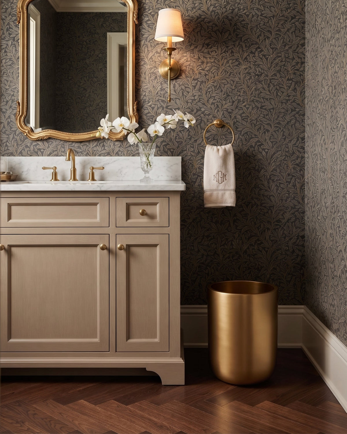 Sovereign Brushed Brass Waste Bin