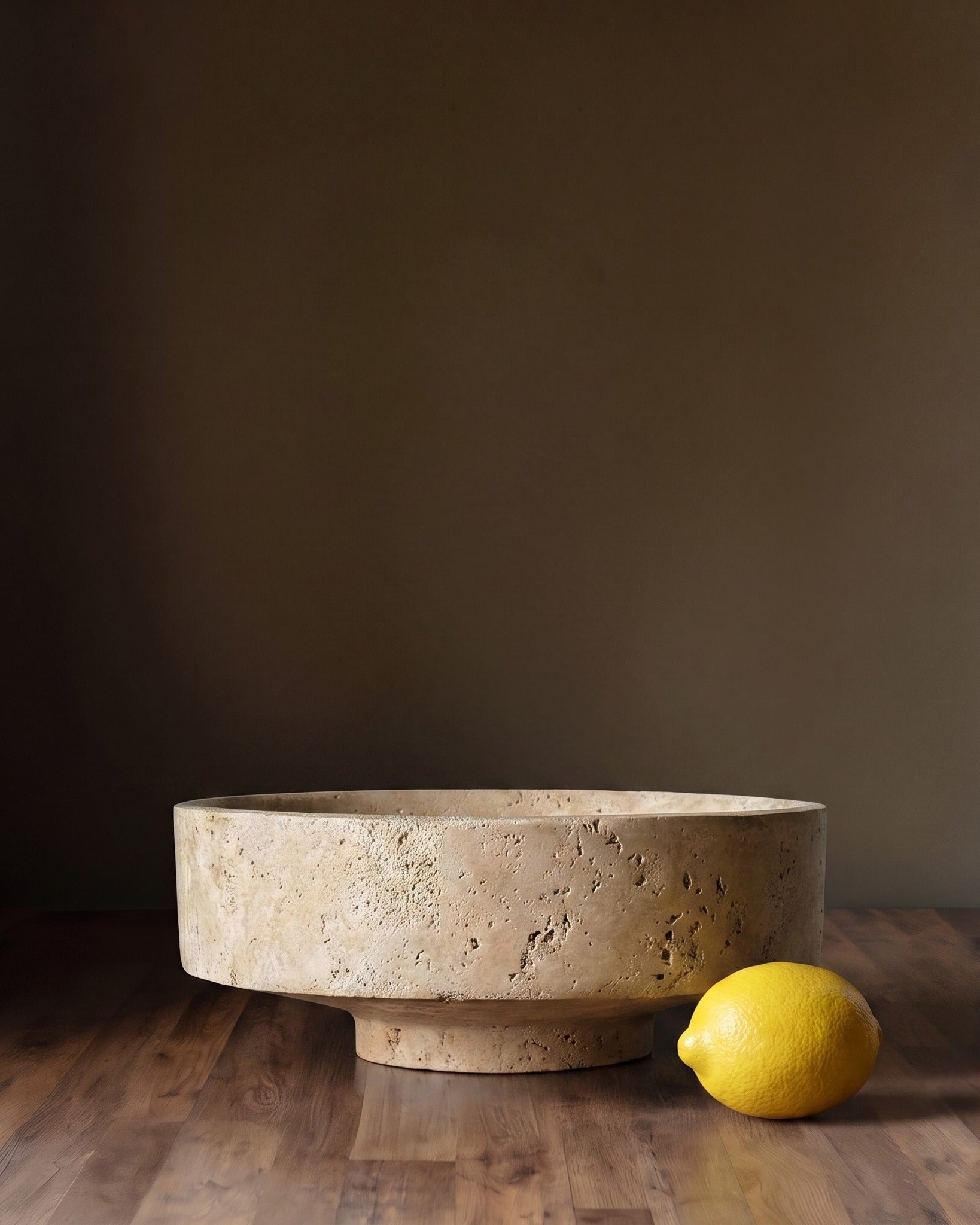 The Vespera Travertine Bowl