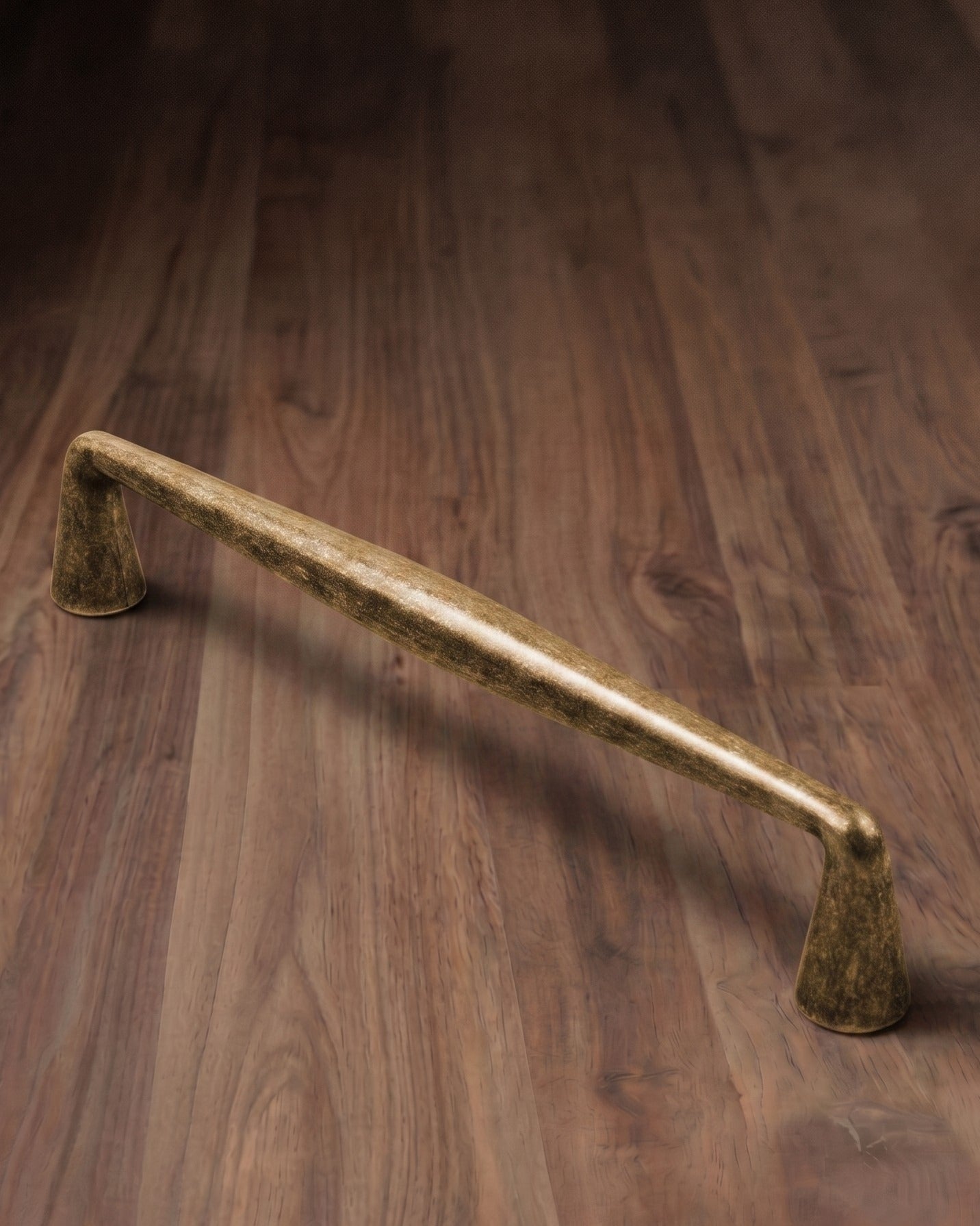 The Valen Antique Tapered Brass Cabinet Pull