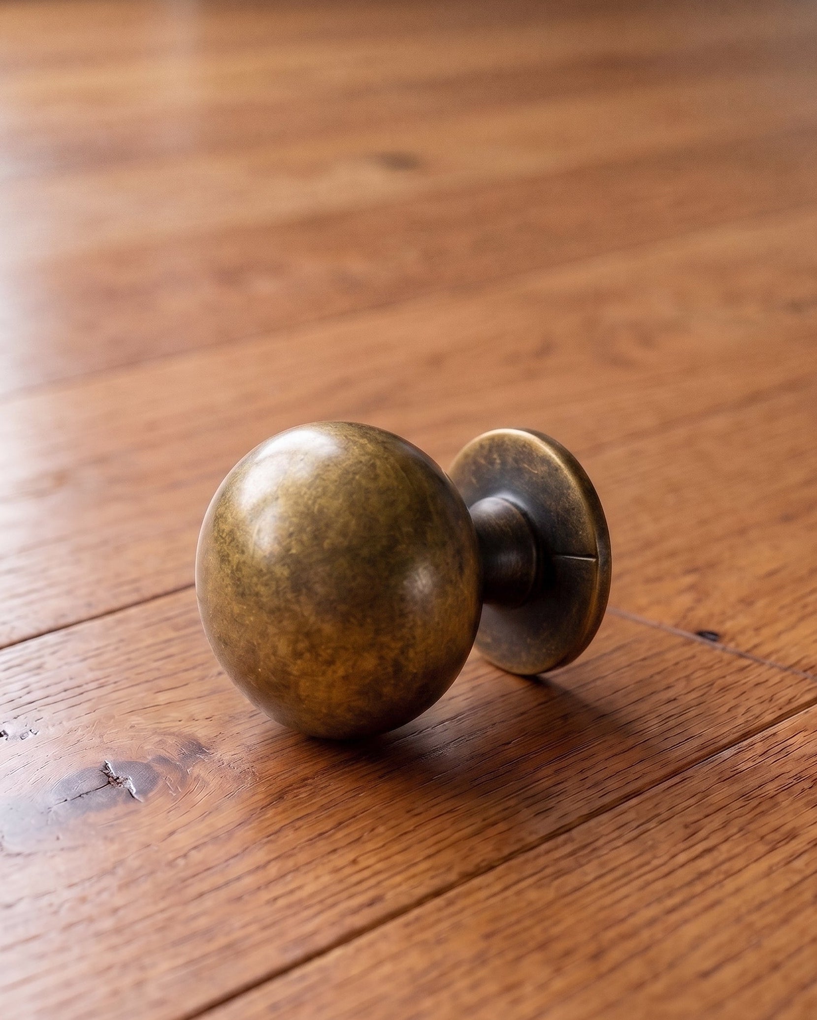 The Aurelia Sphere Knob – Antique Brass Cabinet Knob