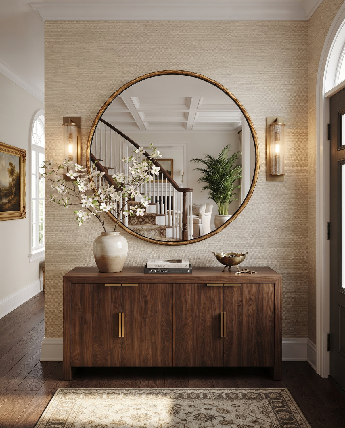 The Vesper Artisan Hand-Forged Brass Mirror
