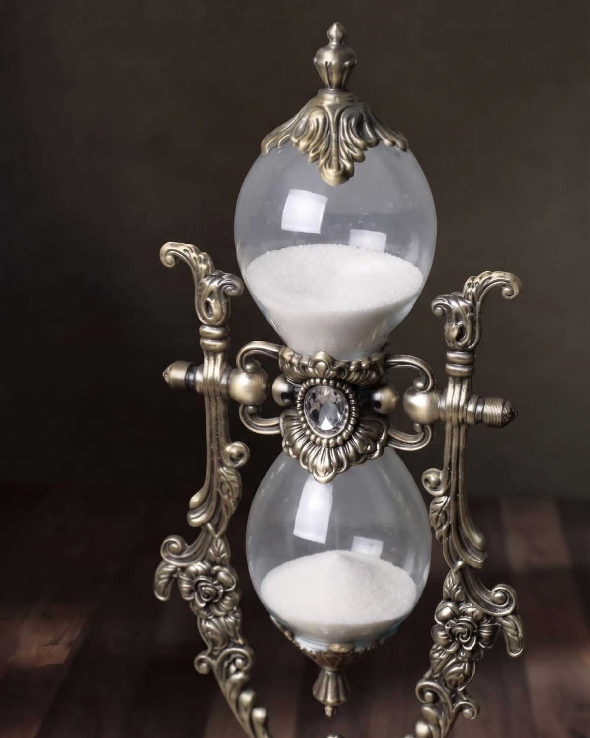 The Aurelia Rotating Brass Hourglass