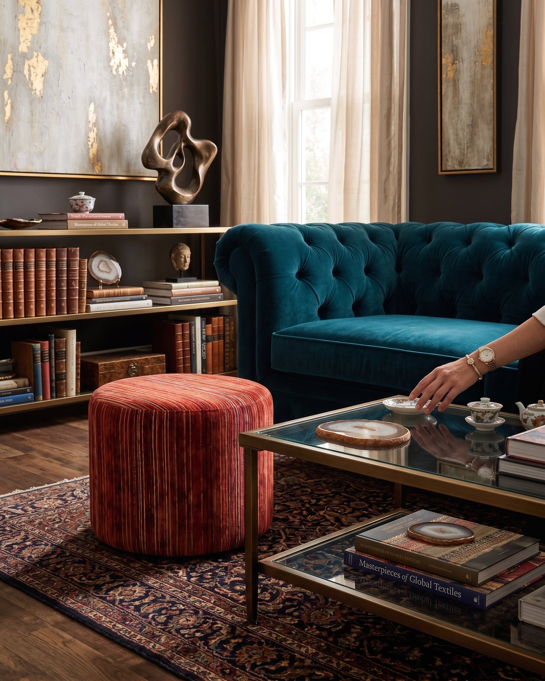 Ferdinand Velvet Footstool