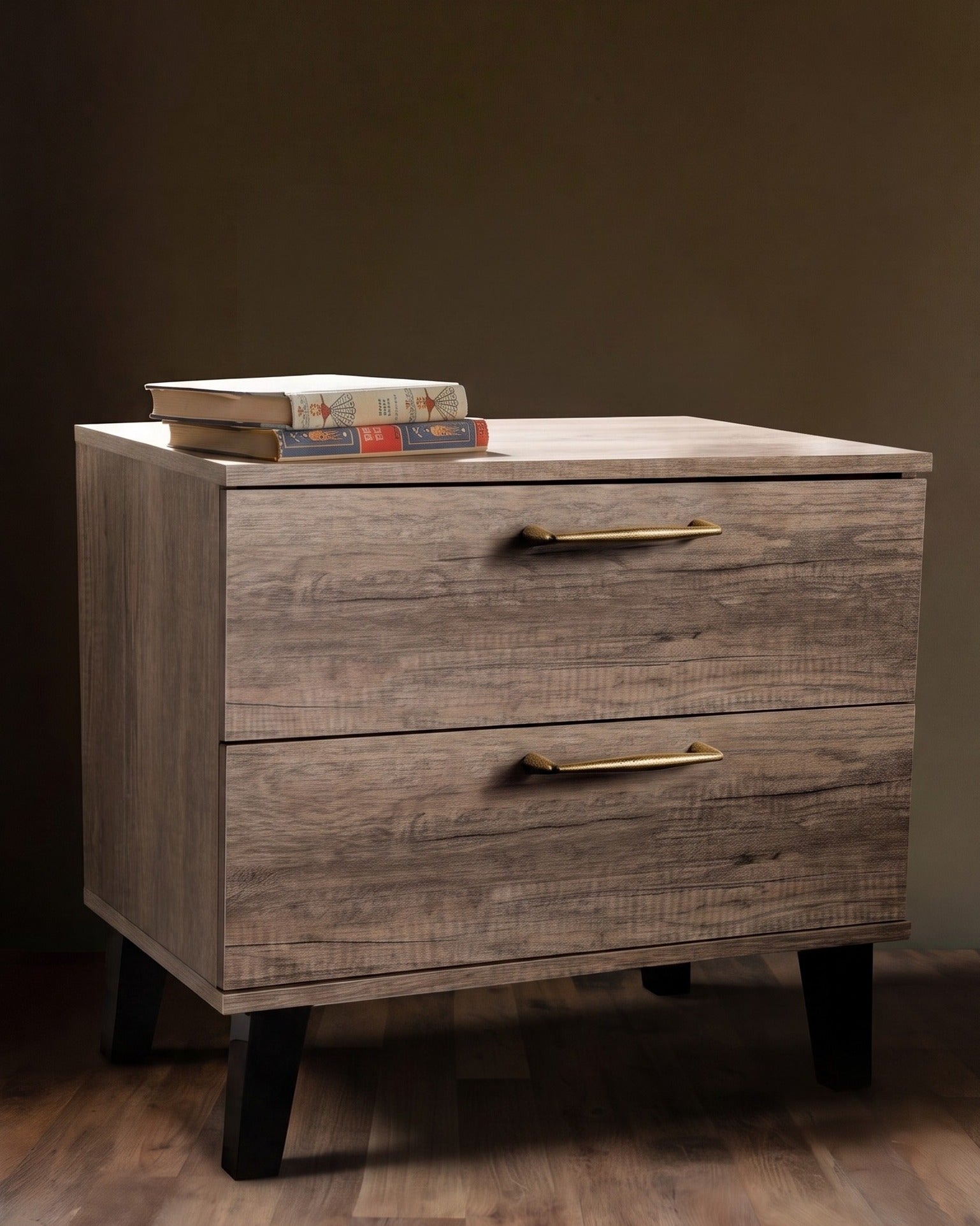 The Valen Antique Tapered Brass Cabinet Pull
