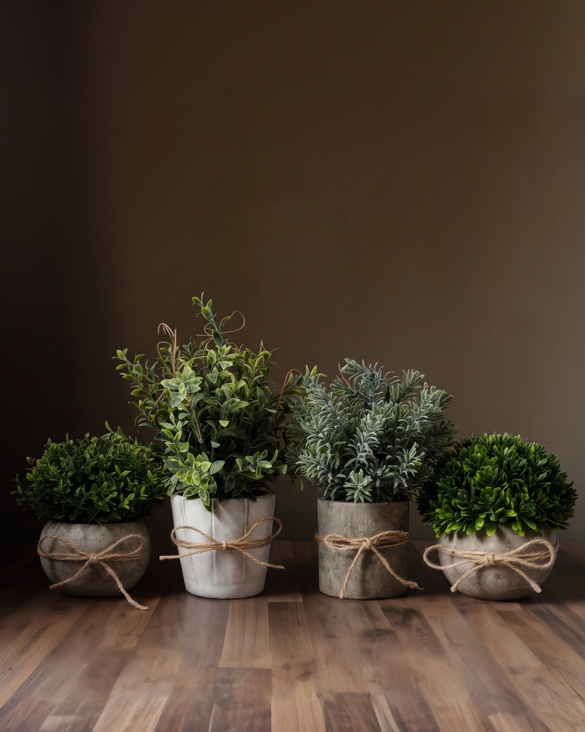 Verdant Atelier™ Curated Botanical Set  Architectural Miniatures in Matte Mineral Vessels