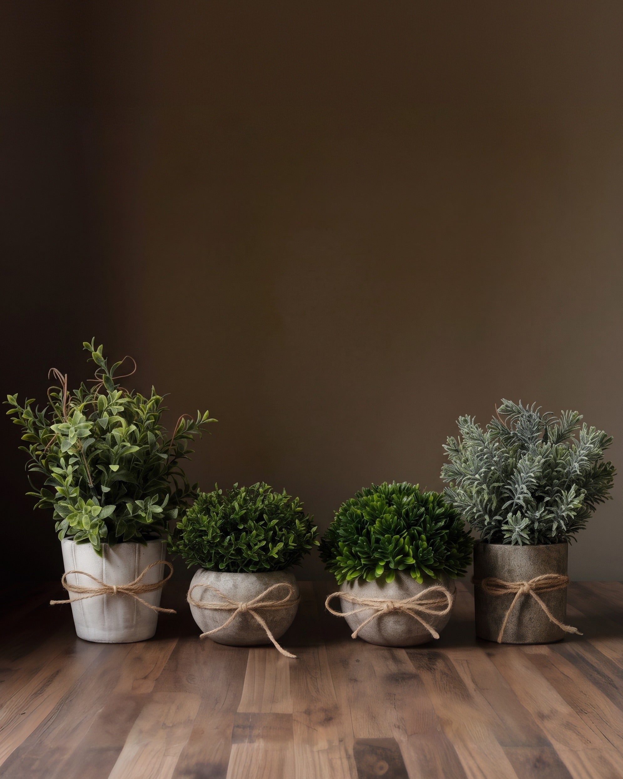 Verdant Atelier™ Curated Botanical Set  Architectural Miniatures in Matte Mineral Vessels