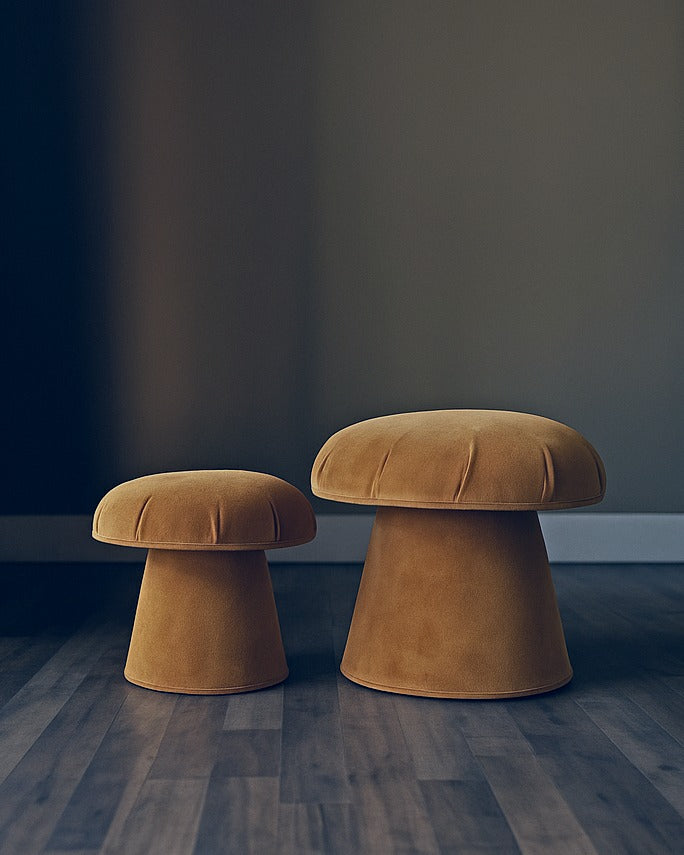 Large Mushroom Stool - Camel