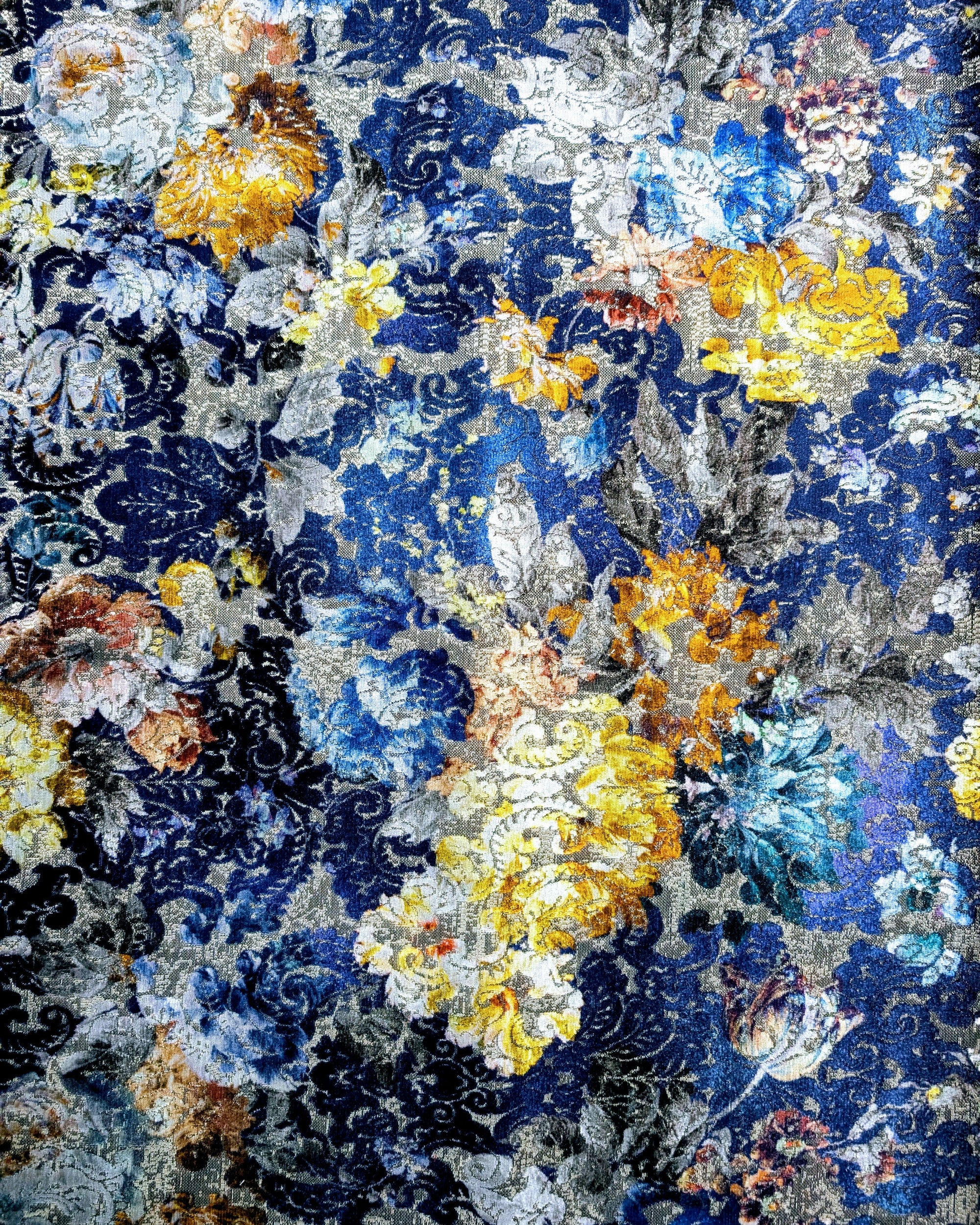 Botticelli Blue Velvet Mushroom Stool