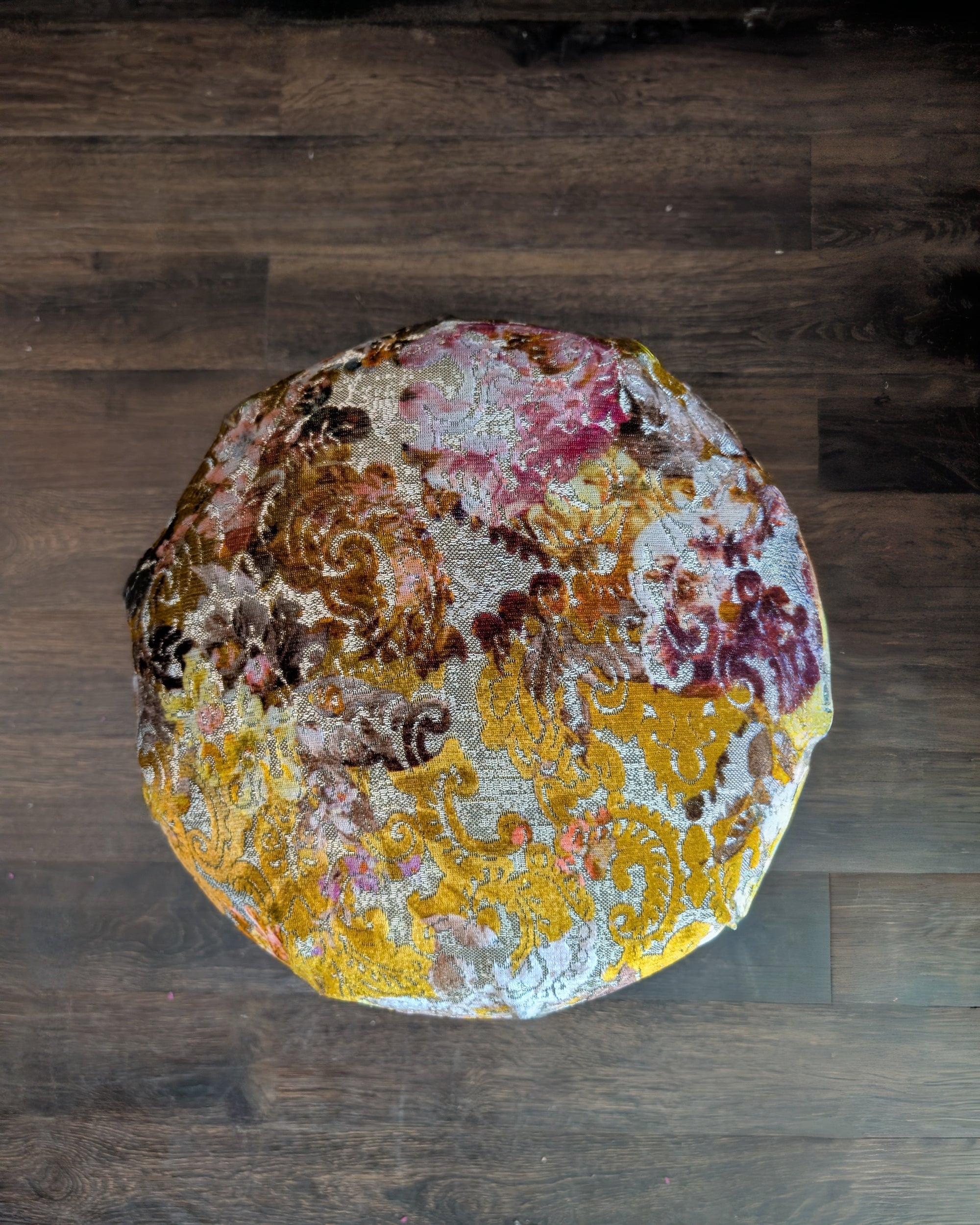 Botticelli Marigold Velvet Mushroom Stool