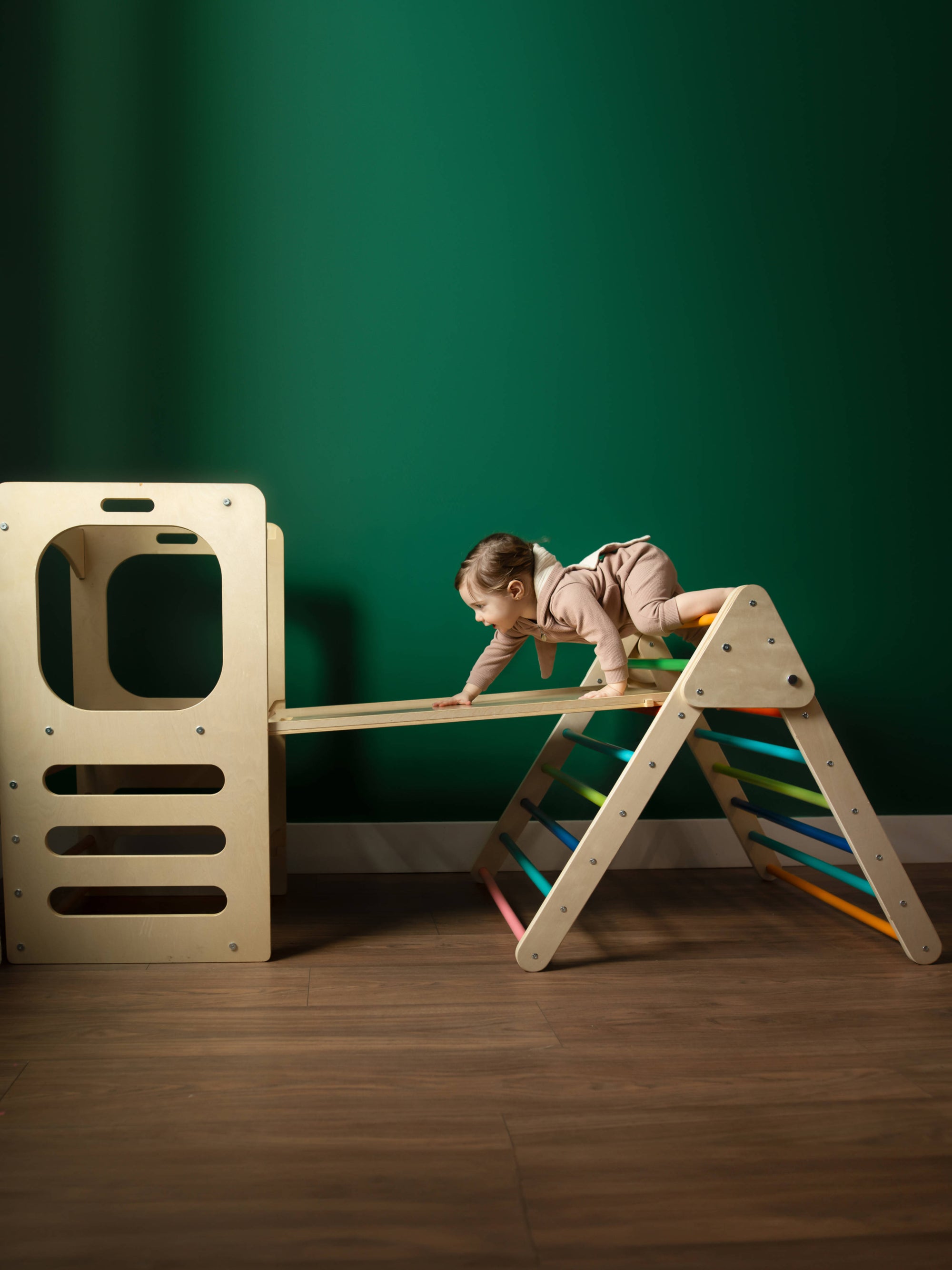 Play Tower with Foldable Triangle Rainbow