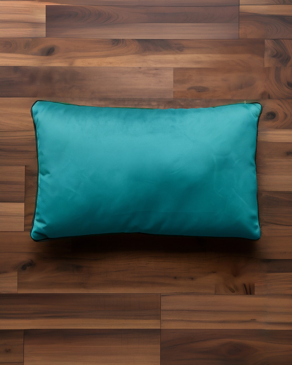 Double Sided Velvet Pillow Forest Green/Blue