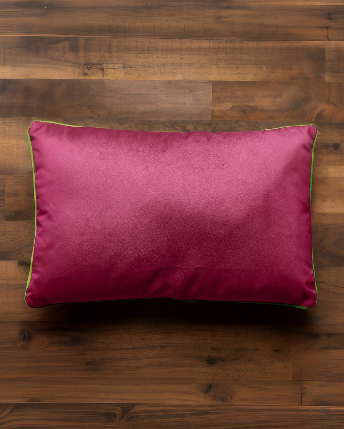 Double Sided Velvet Pillow Emerald/Fuchsia