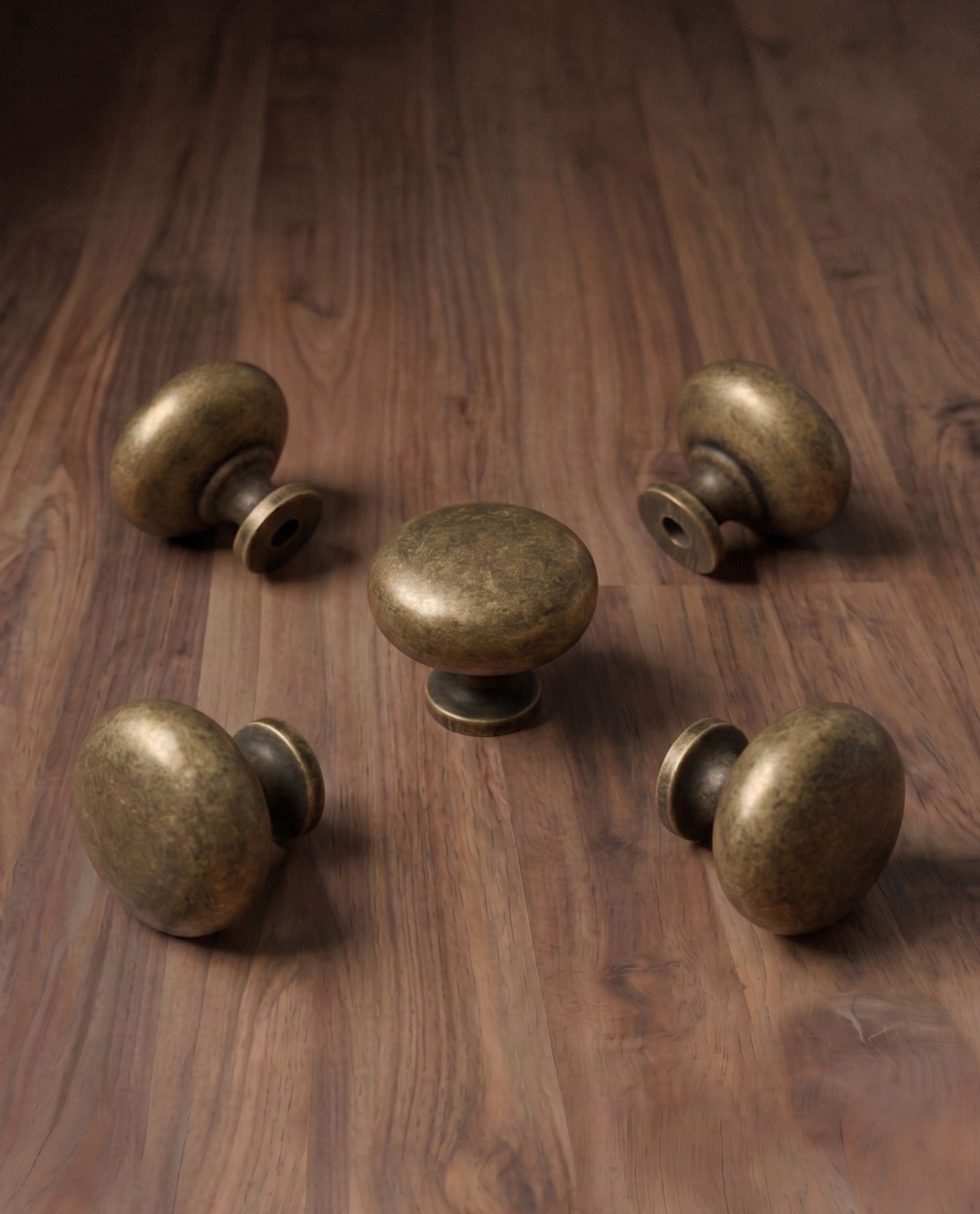 The Aethelred Antique Brass Cabinet Knob