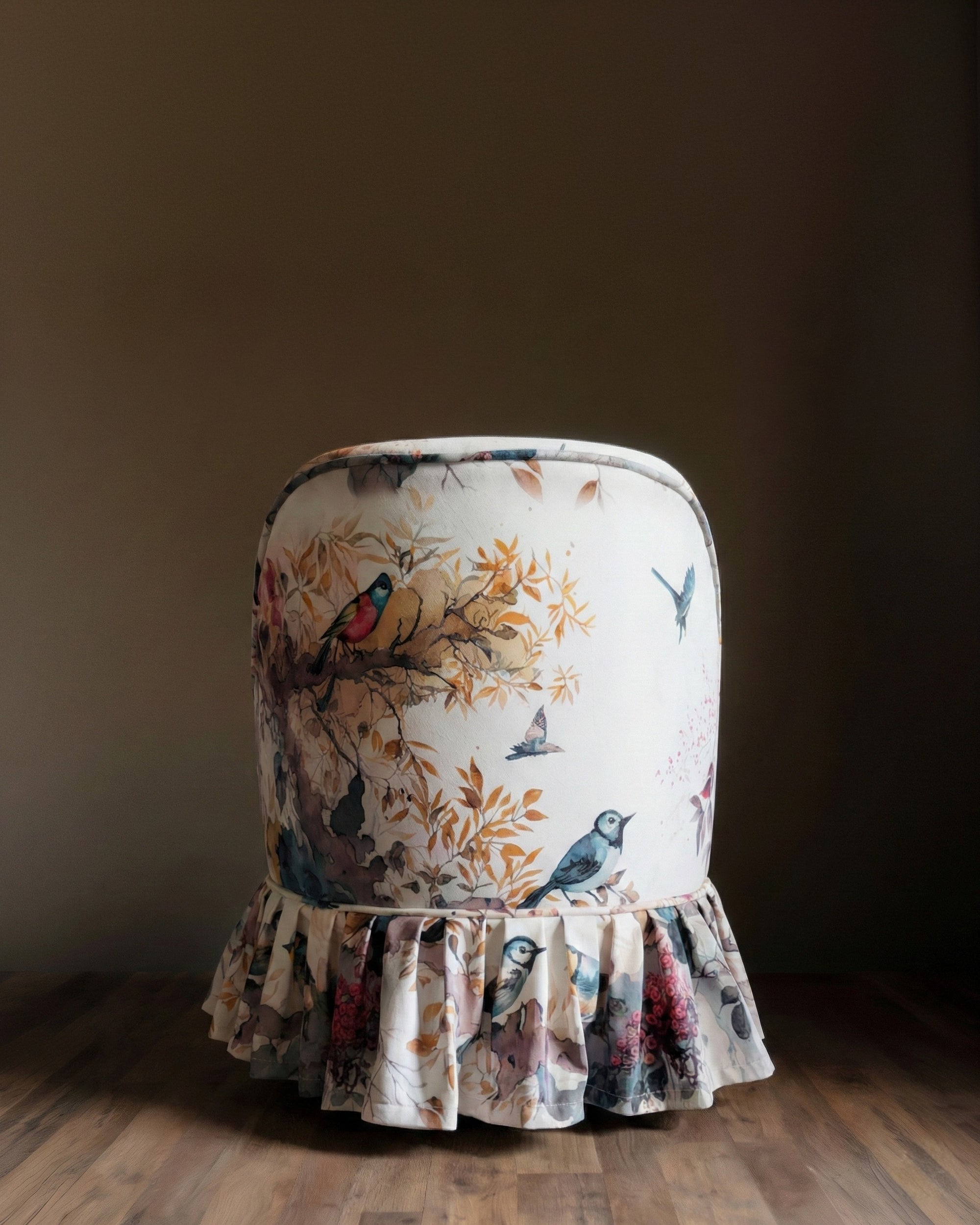 The Birdsong Botanical Ruffle Chair