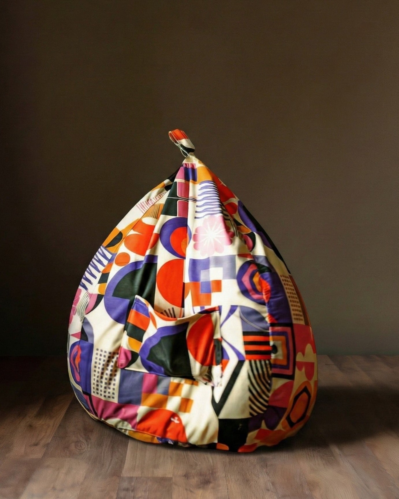 The Baldwin Sculptural Velvet Bean Bag