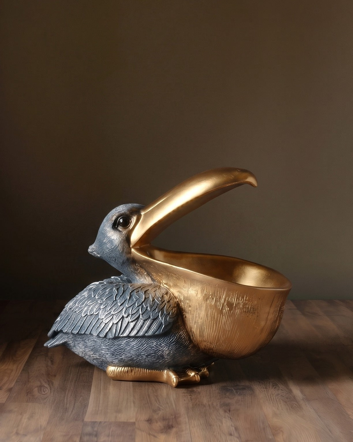 The Gulliver Gilded Pelican Accent Bowl