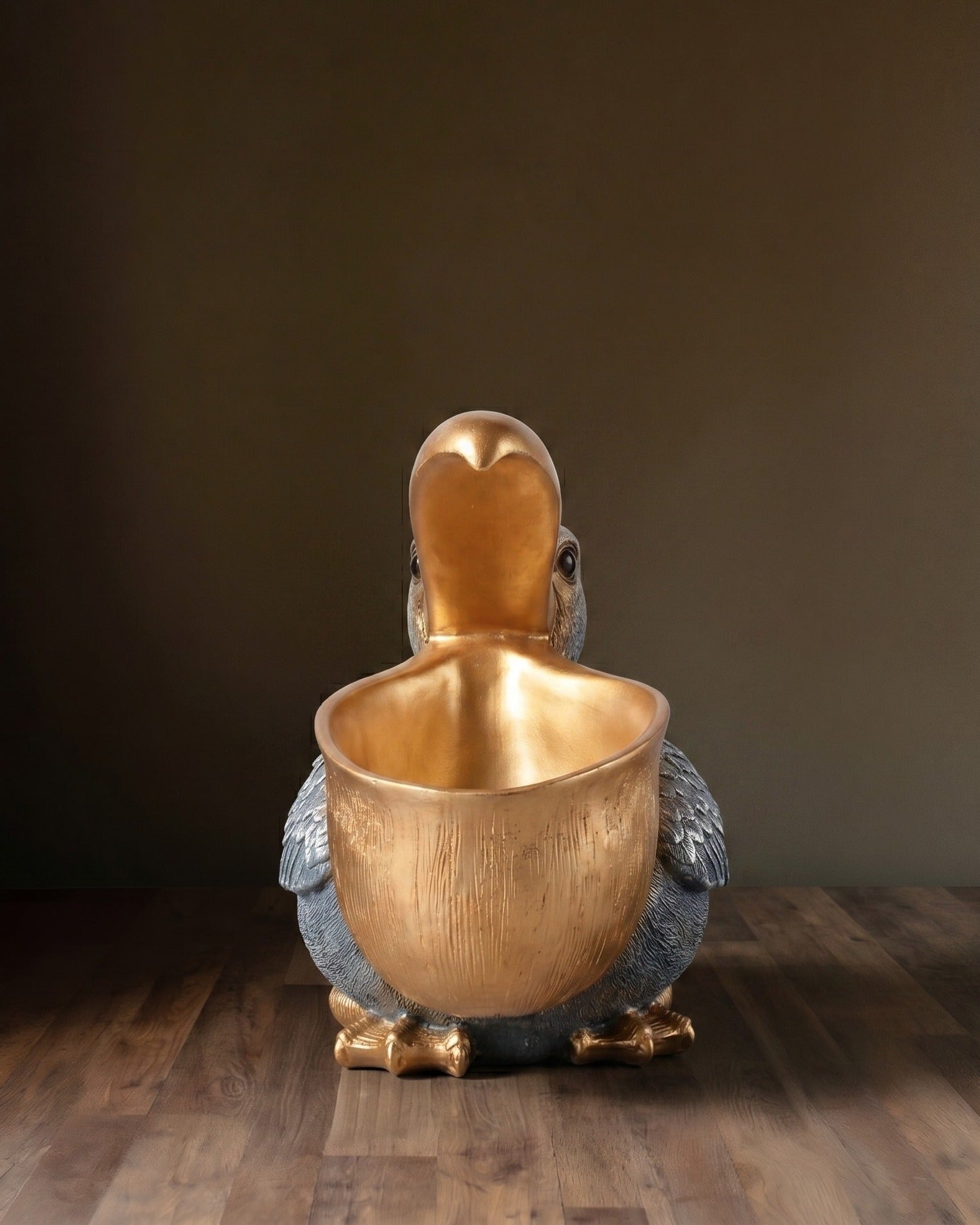 The Gulliver Gilded Pelican Accent Bowl